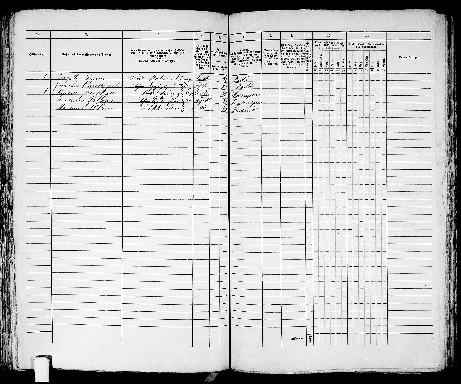 RA, 1865 census for Stavanger, 1865, p. 1775