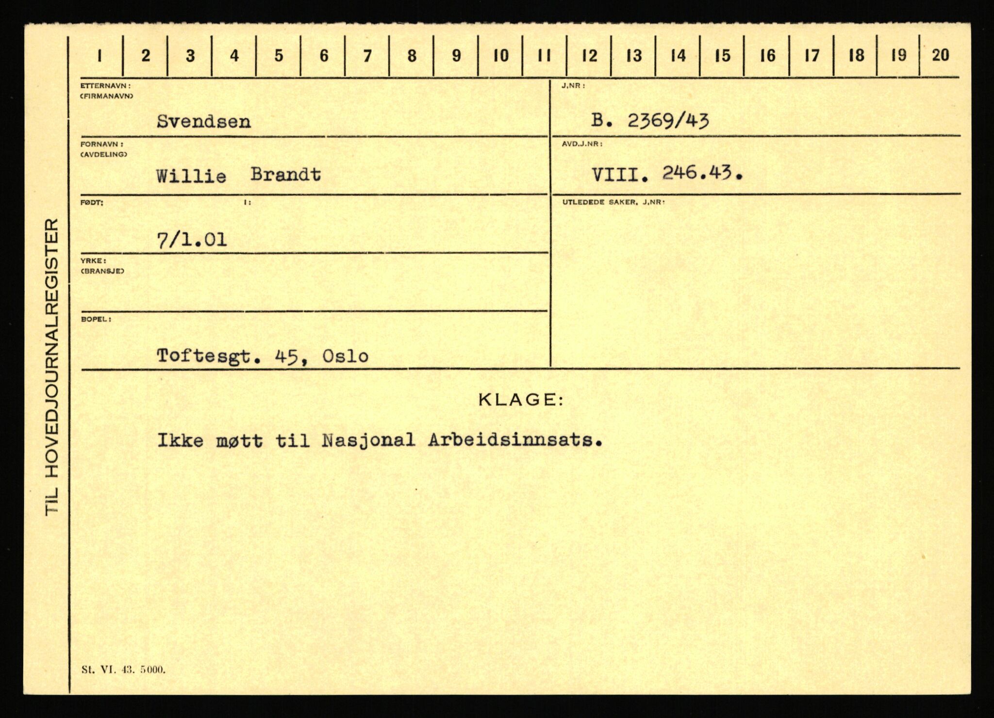 Statspolitiet - Hovedkontoret / Osloavdelingen, AV/RA-S-1329/C/Ca/L0015: Svea - Tøsse, 1943-1945, p. 456