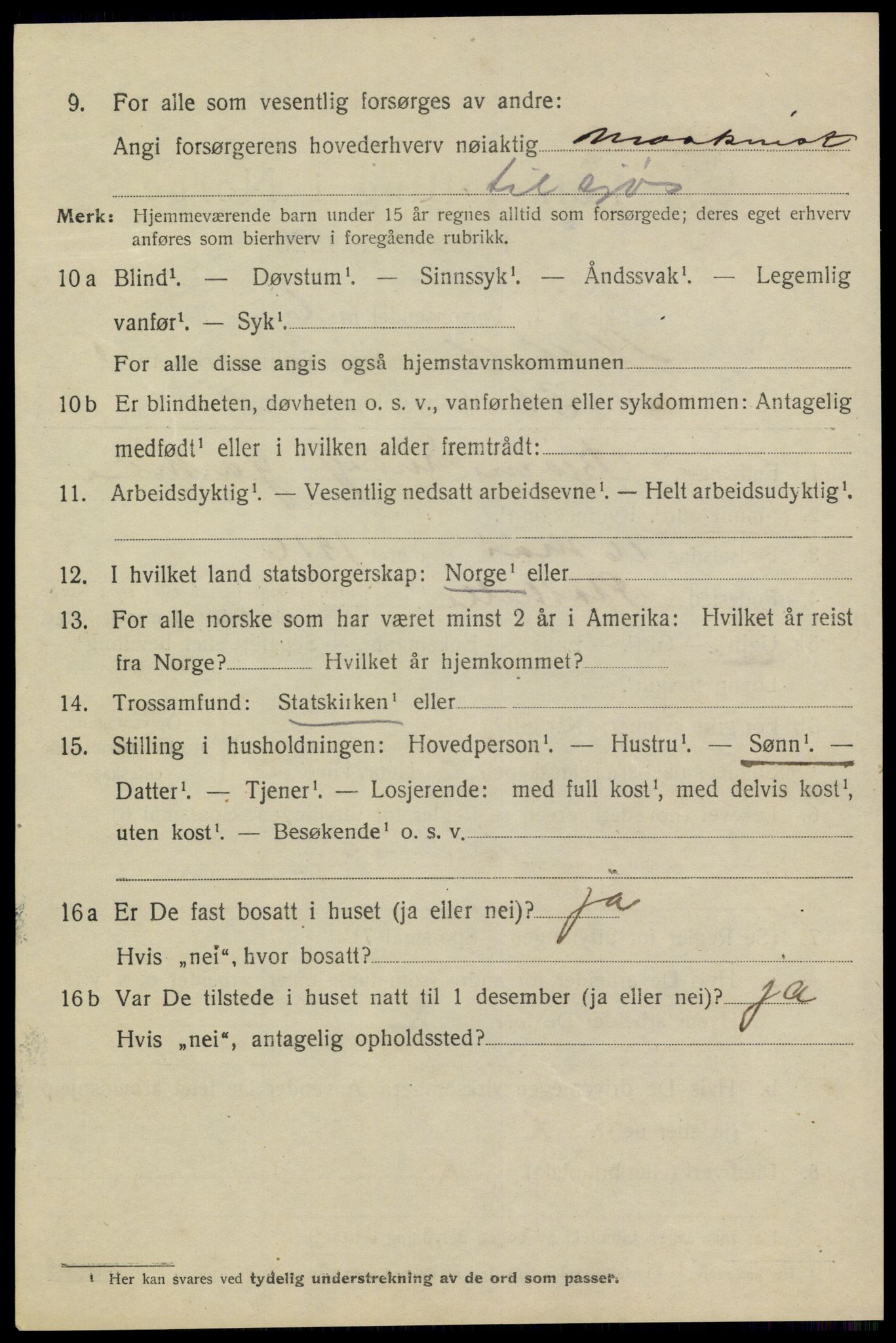 SAKO, 1920 census for Stathelle, 1920, p. 818