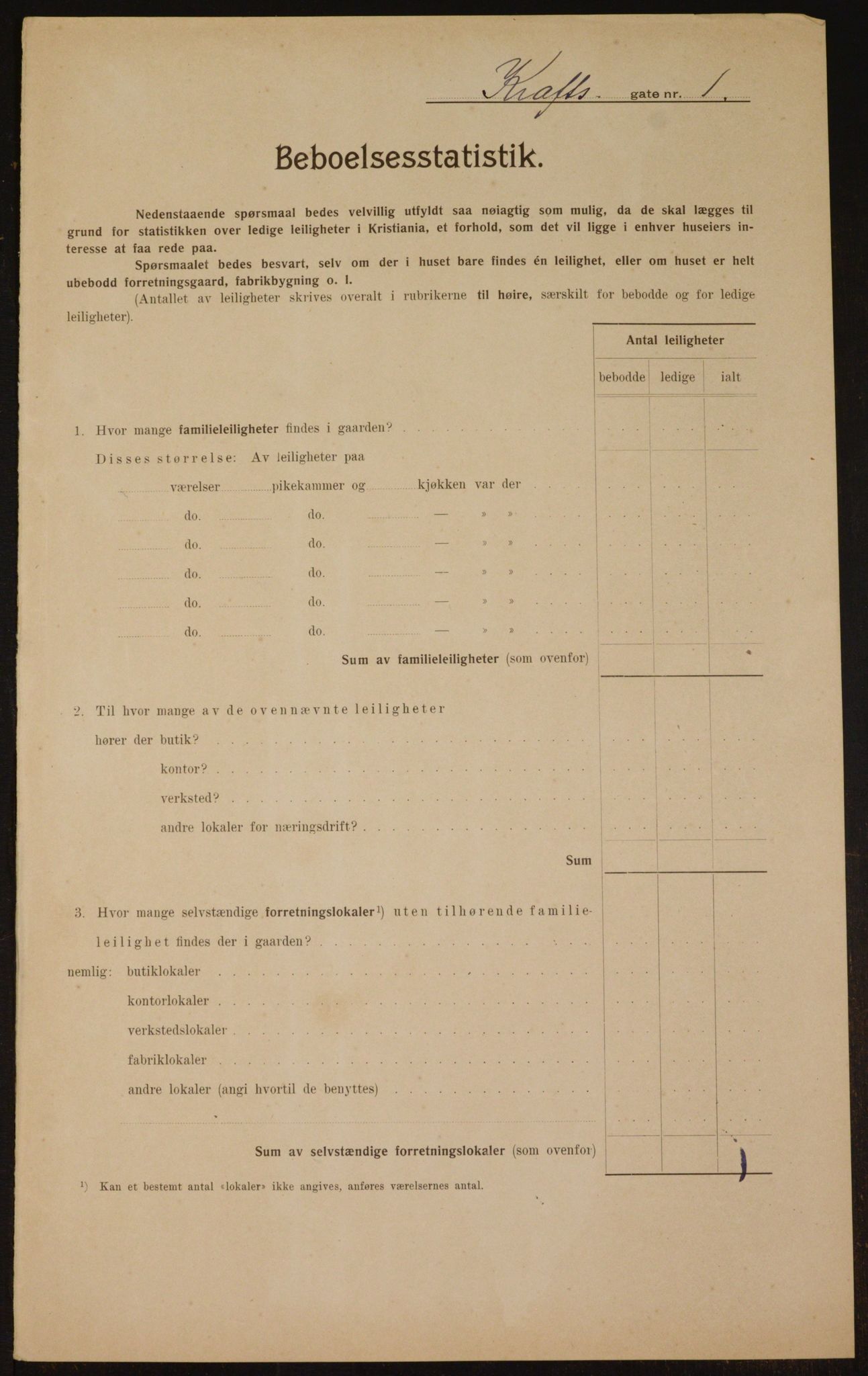 OBA, Municipal Census 1910 for Kristiania, 1910, p. 52347