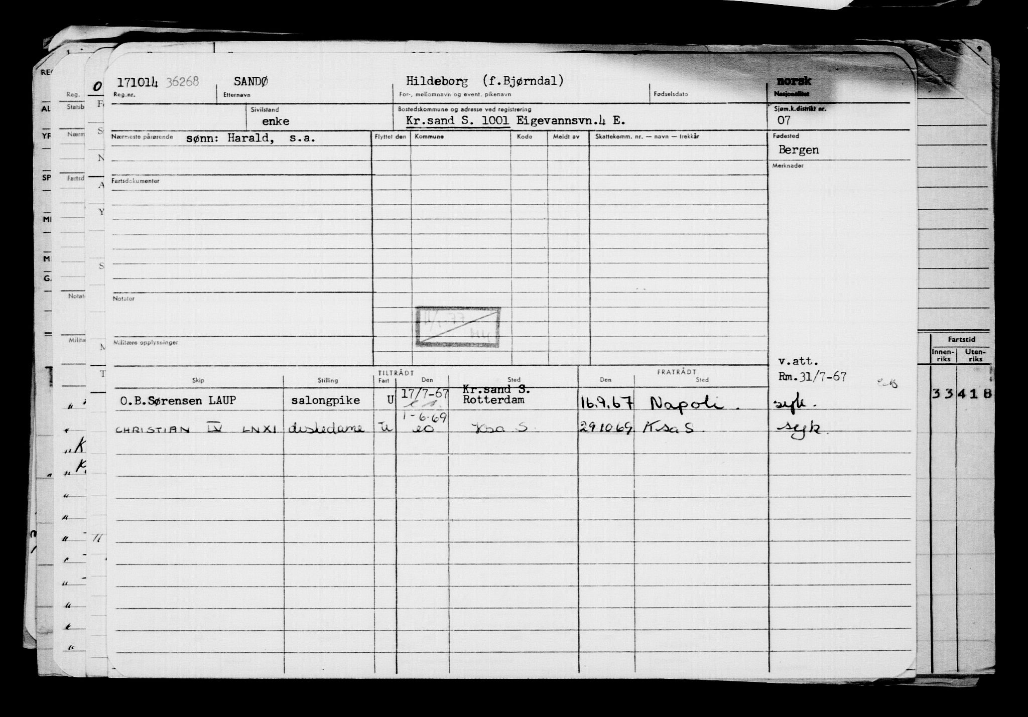 Direktoratet for sjømenn, AV/RA-S-3545/G/Gb/L0124: Hovedkort, 1914, p. 712