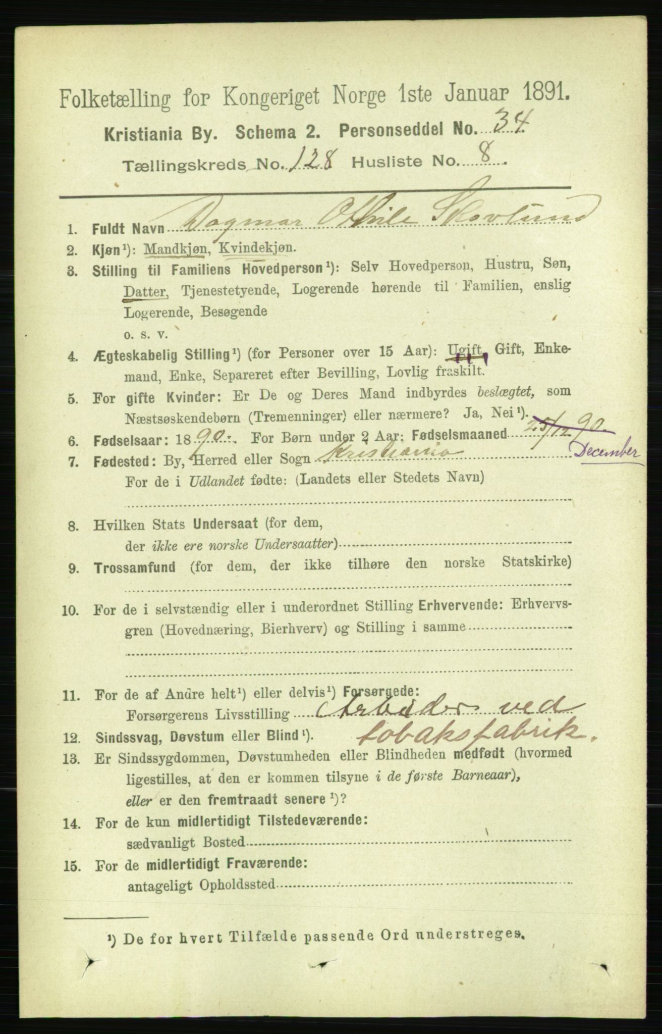 RA, 1891 census for 0301 Kristiania, 1891, p. 68812