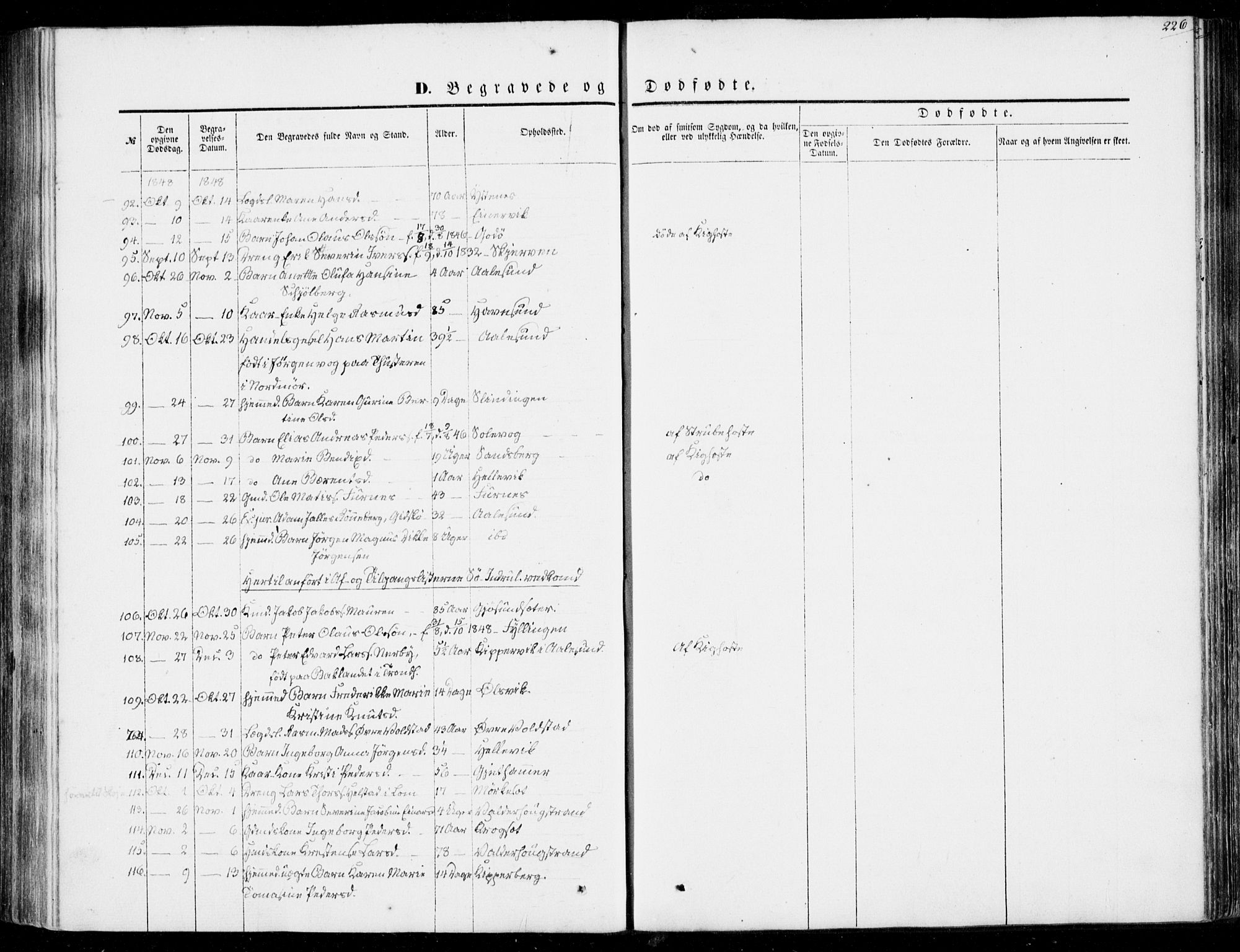 Ministerialprotokoller, klokkerbøker og fødselsregistre - Møre og Romsdal, AV/SAT-A-1454/528/L0397: Parish register (official) no. 528A08, 1848-1858, p. 226