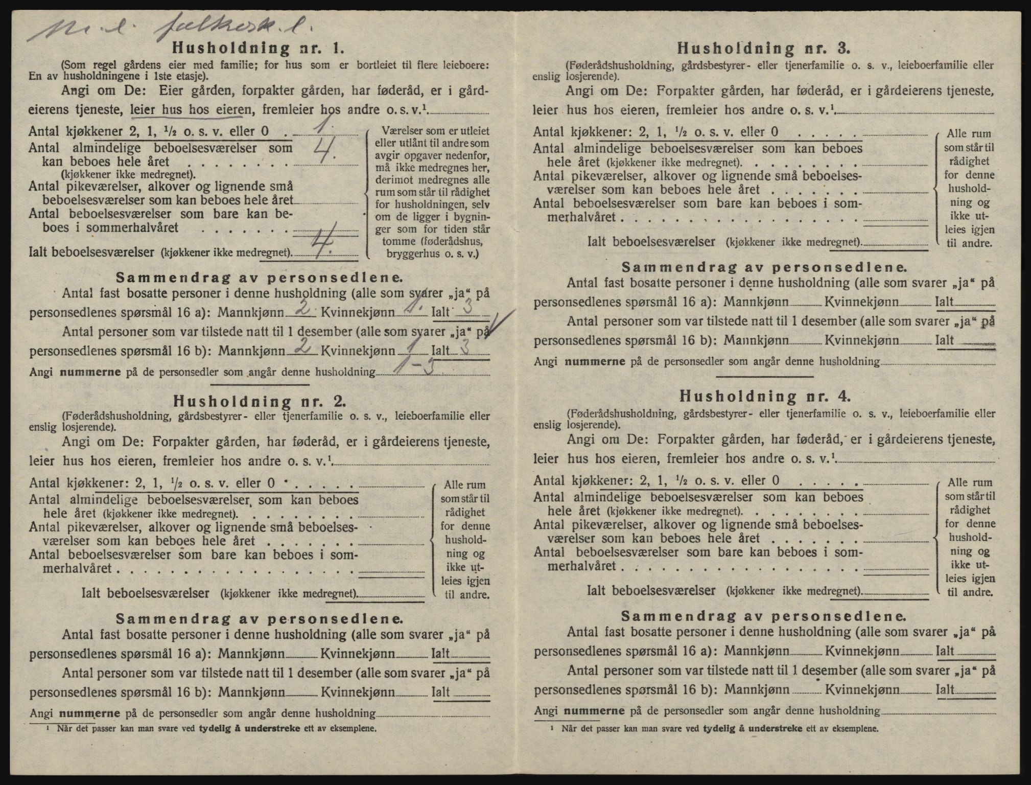 SAO, 1920 census for Glemmen, 1920, p. 496