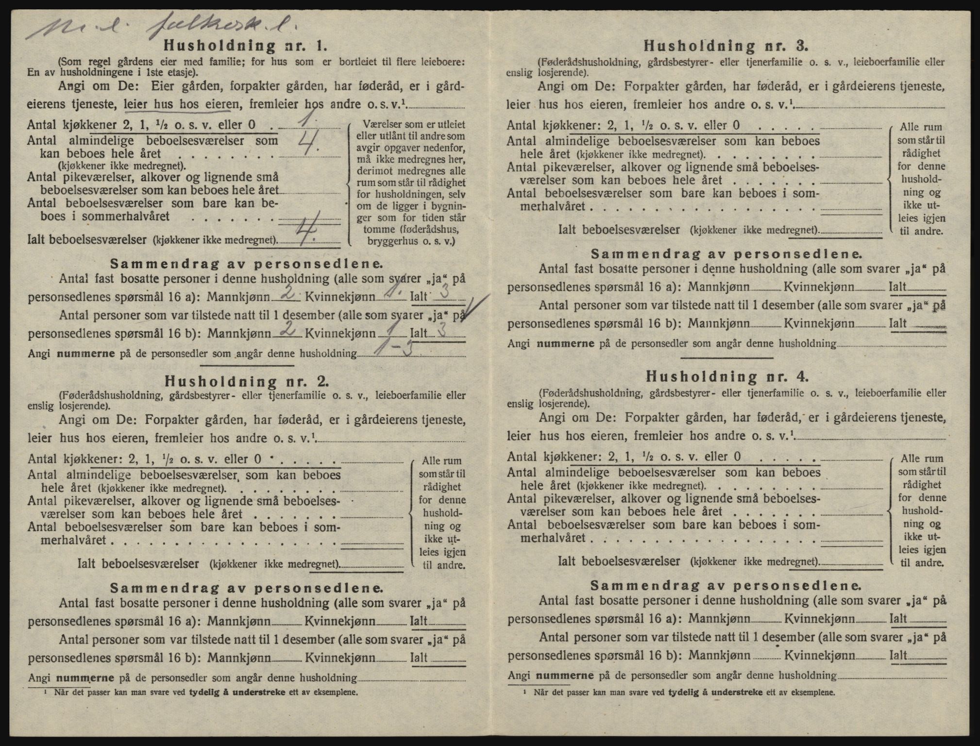 SAO, 1920 census for Glemmen, 1920, p. 496