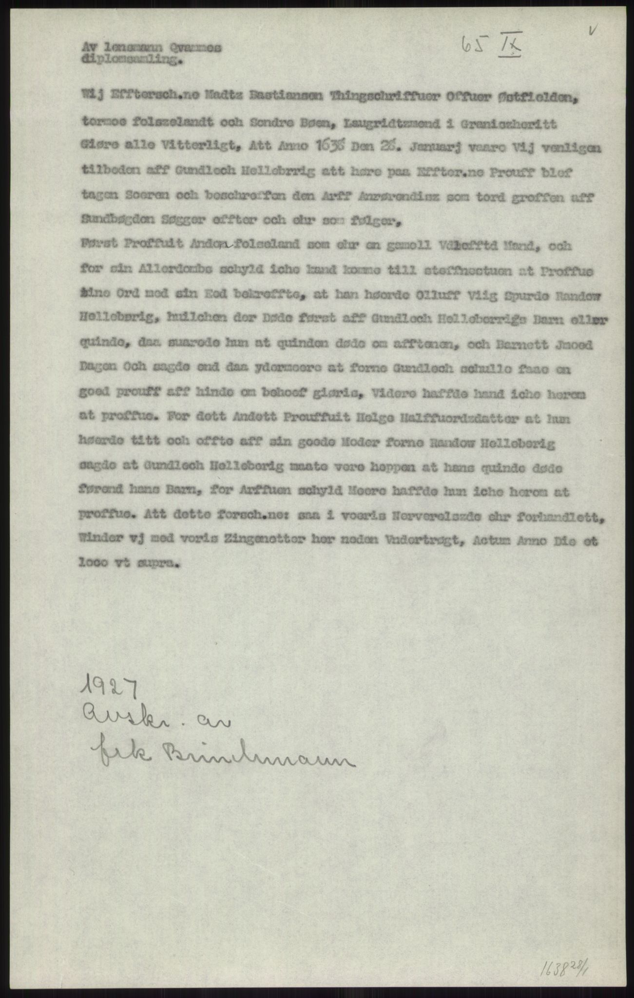 Samlinger til kildeutgivelse, Diplomavskriftsamlingen, AV/RA-EA-4053/H/Ha, p. 3244