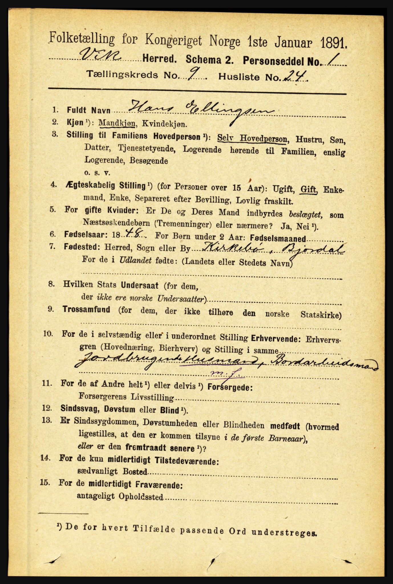 RA, 1891 census for 1417 Vik, 1891, p. 4132