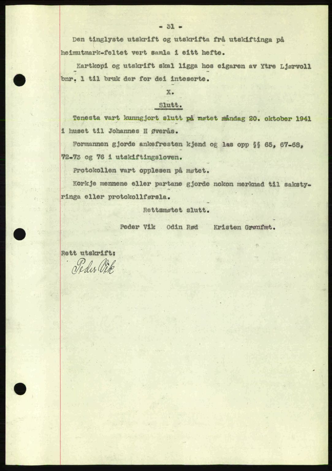 Romsdal sorenskriveri, AV/SAT-A-4149/1/2/2C: Mortgage book no. A11, 1941-1942, Diary no: : 365/1942