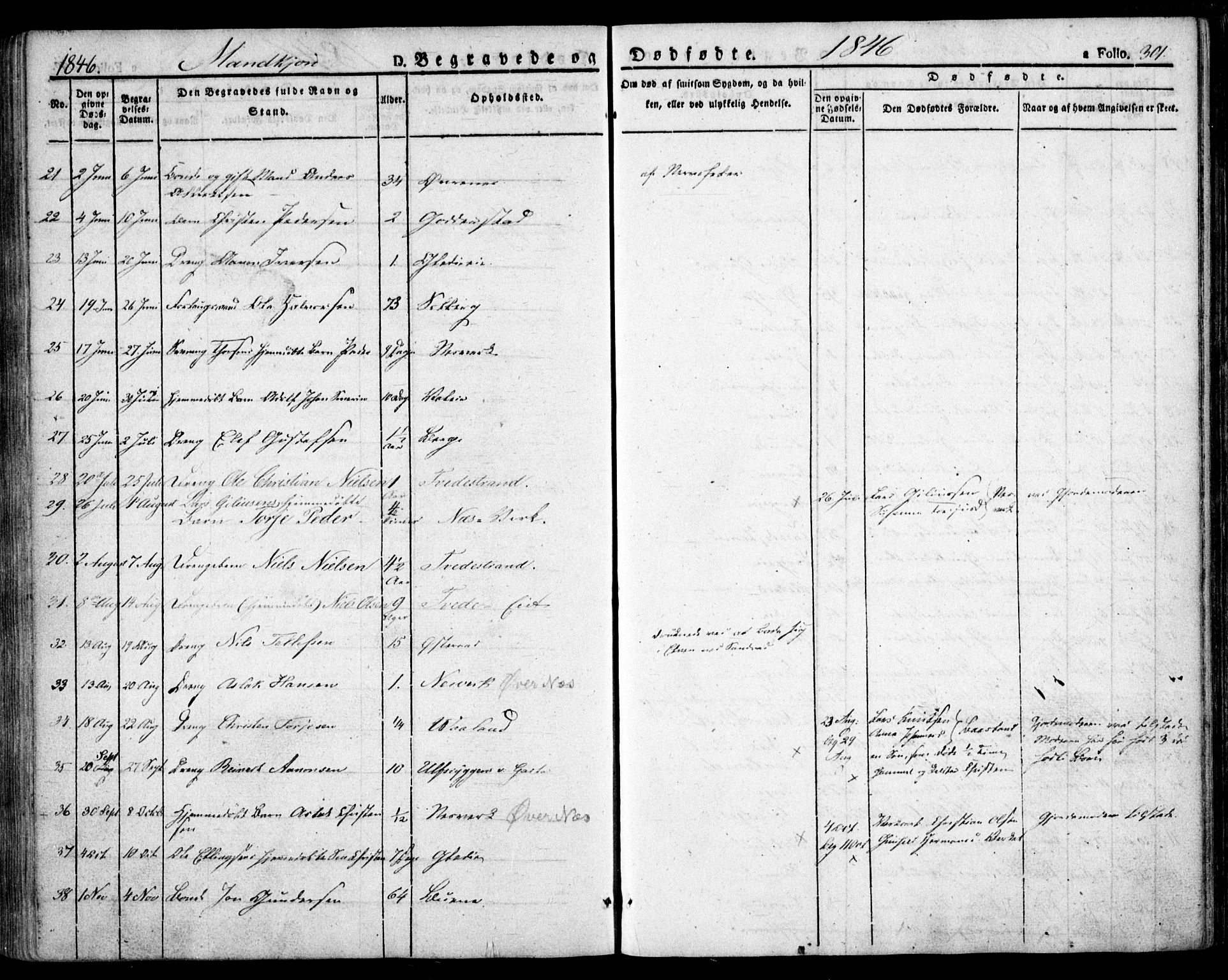 Holt sokneprestkontor, AV/SAK-1111-0021/F/Fa/L0007: Parish register (official) no. A 7, 1836-1848, p. 302