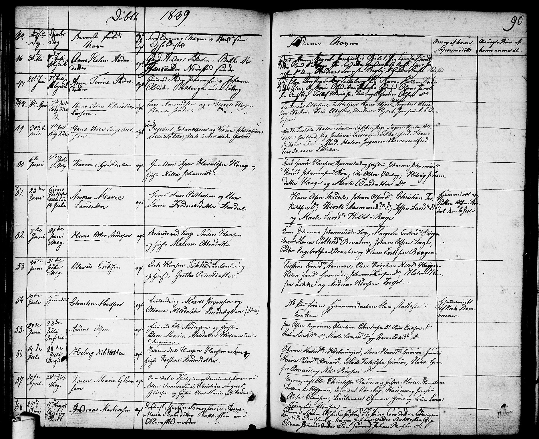 Skjeberg prestekontor Kirkebøker, AV/SAO-A-10923/F/Fa/L0005: Parish register (official) no. I 5, 1830-1845, p. 90