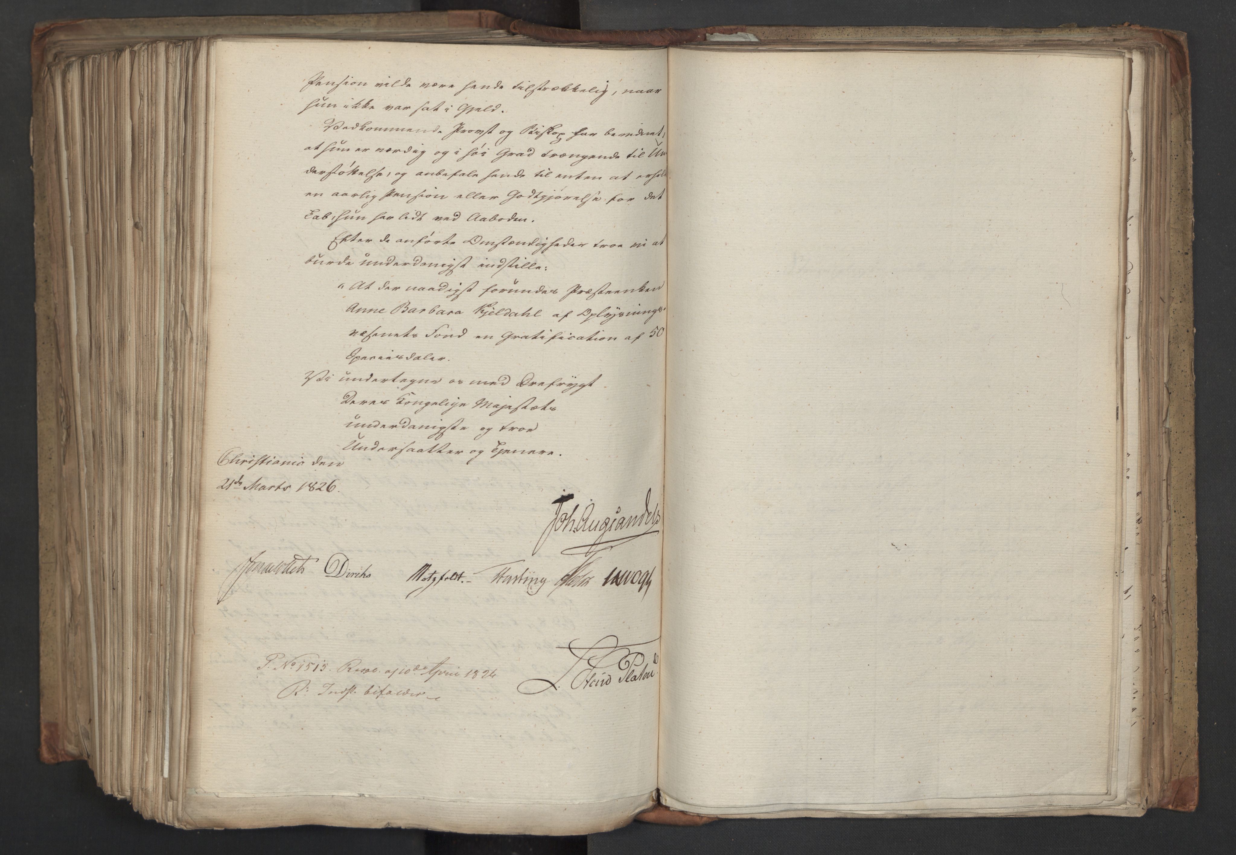 Statsrådsavdelingen i Stockholm, AV/RA-S-1003/D/Da/L0045: Regjeringsinnstillinger nr. 3067-3307, 1826, p. 574