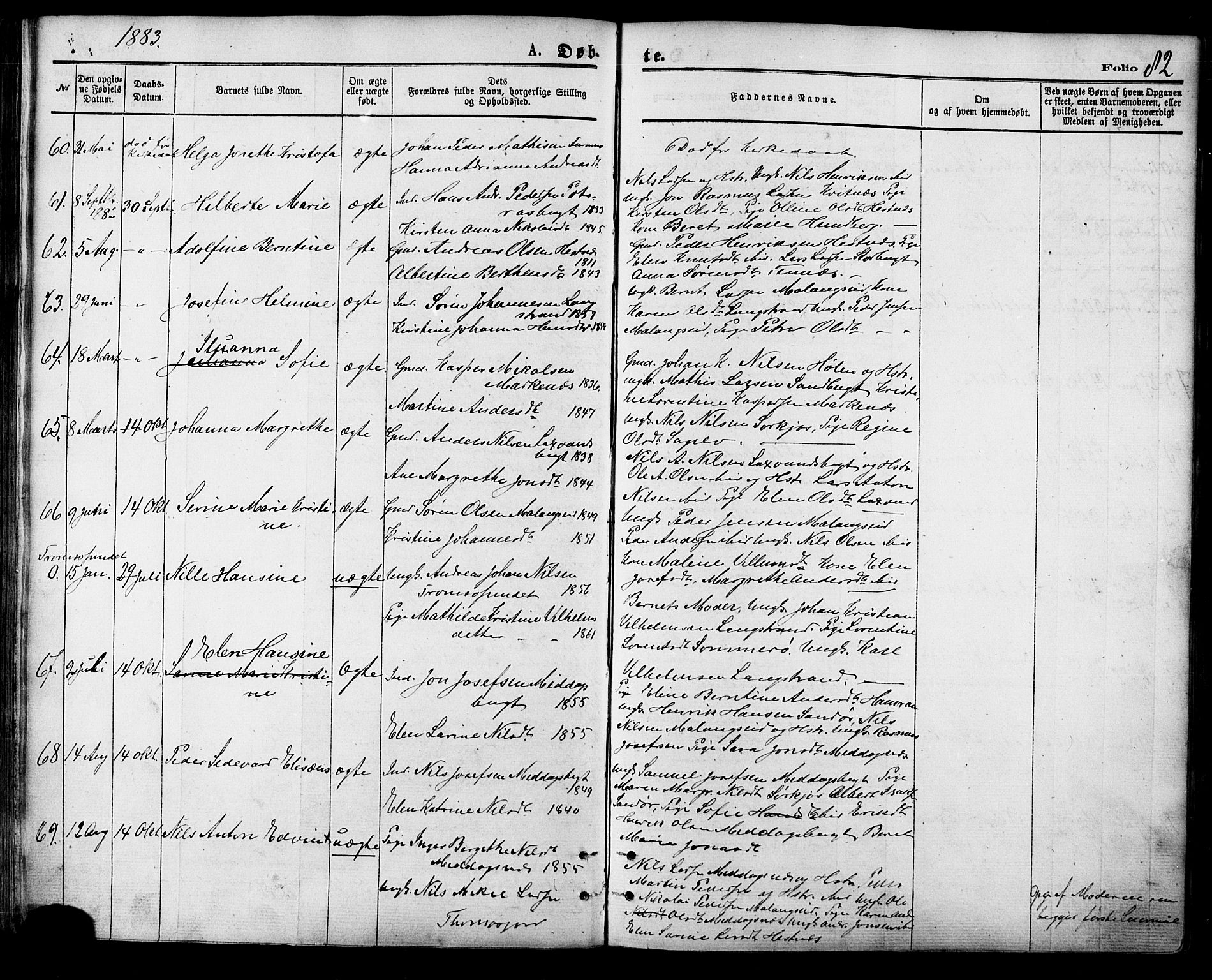 Balsfjord sokneprestembete, AV/SATØ-S-1303/G/Gaa/L0004kirke: Parish register (official) no. 4, 1871-1883, p. 82
