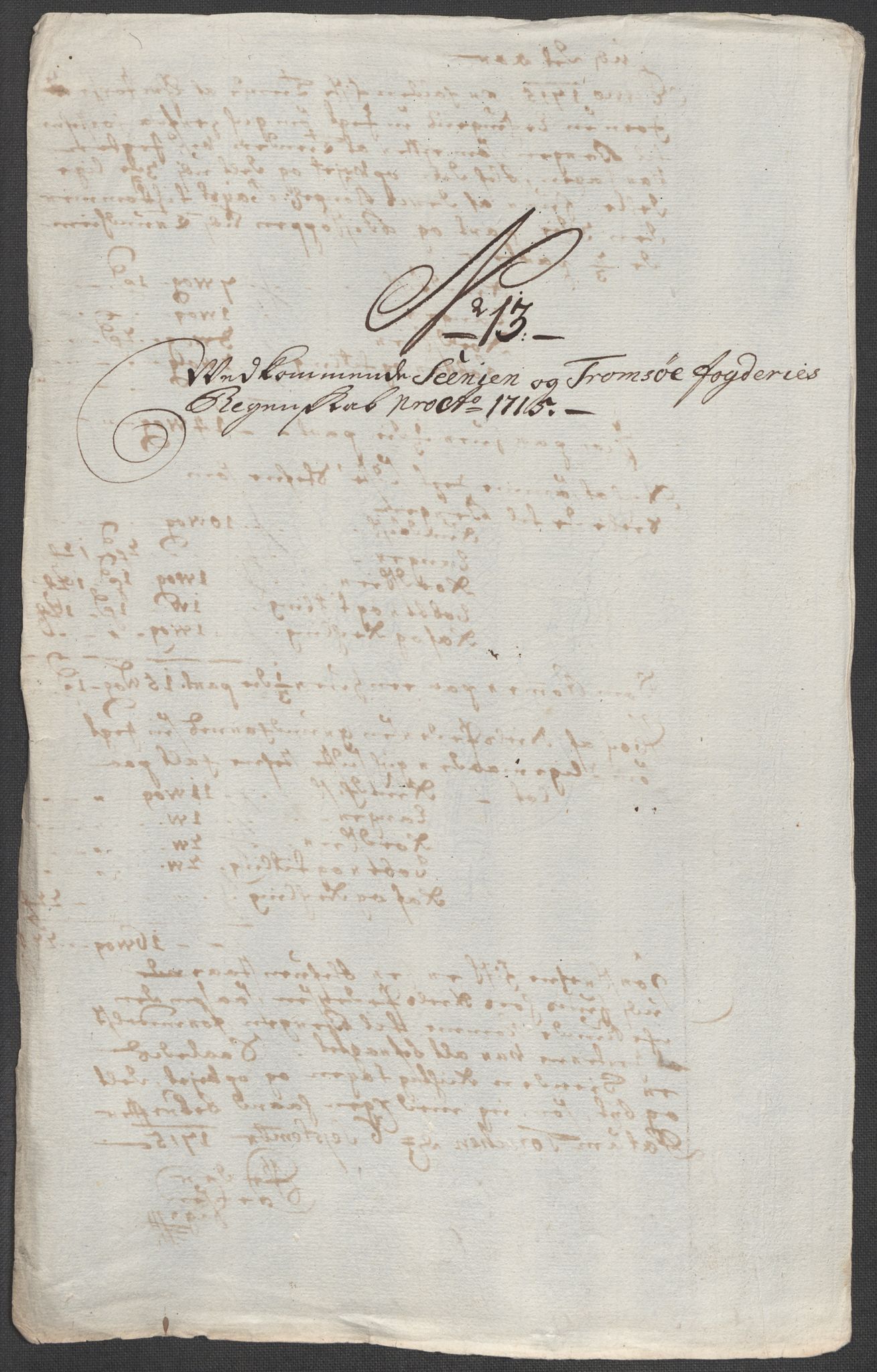 Rentekammeret inntil 1814, Reviderte regnskaper, Fogderegnskap, AV/RA-EA-4092/R68/L4761: Fogderegnskap Senja og Troms, 1715, p. 112