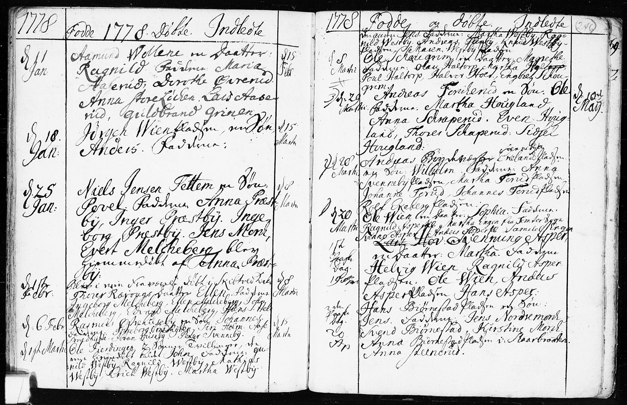 Spydeberg prestekontor Kirkebøker, AV/SAO-A-10924/F/Fa/L0002: Parish register (official) no. I 2, 1739-1780, p. 246