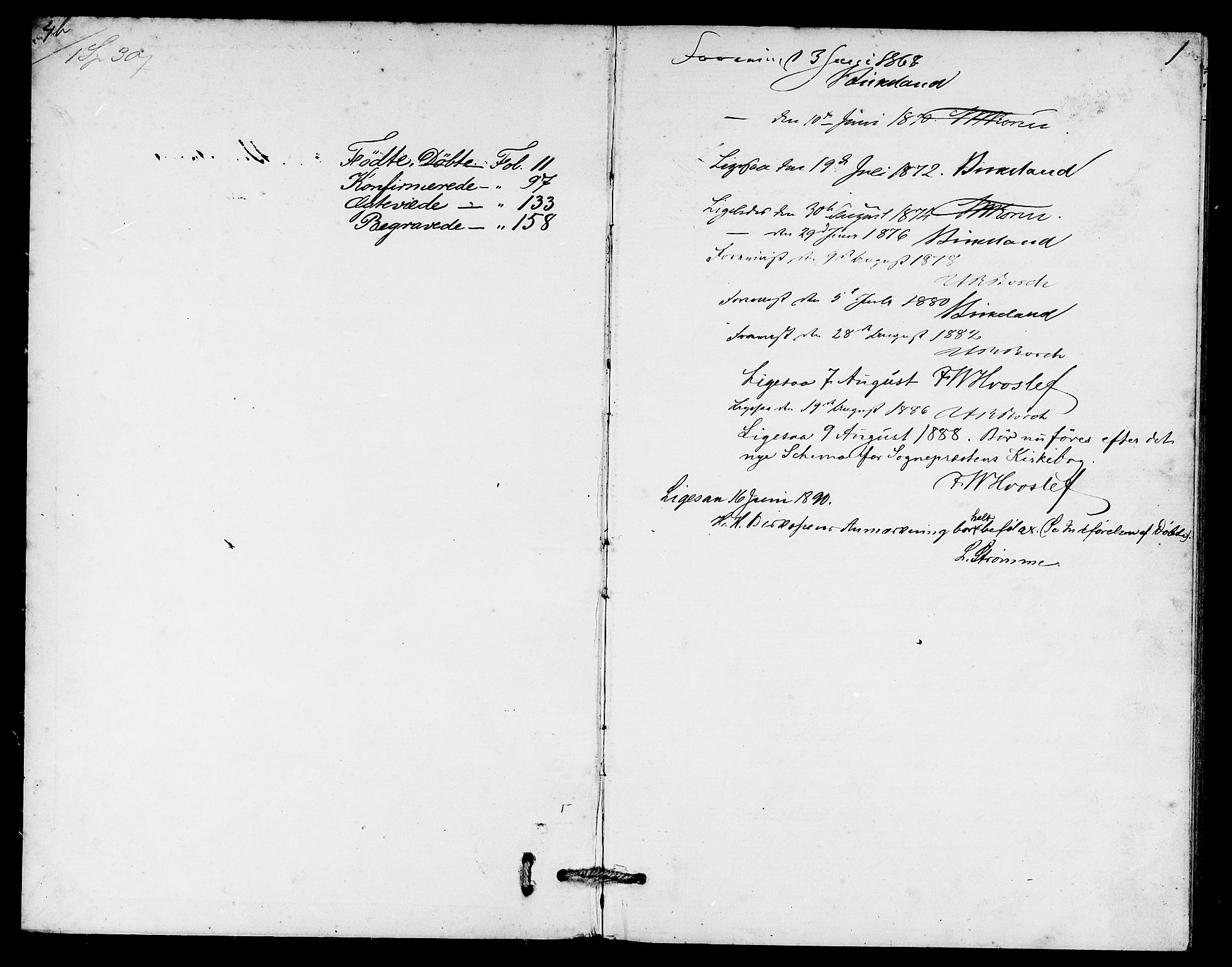 Davik sokneprestembete, AV/SAB-A-79701/H/Hab/Haba/L0001: Parish register (copy) no. A 1, 1866-1889, p. 1