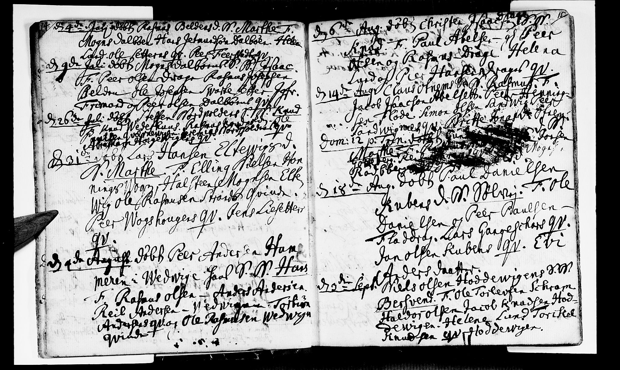 Selje sokneprestembete, AV/SAB-A-99938/H/Ha/Haa/Haaa: Parish register (official) no. A 4, 1743-1759, p. 14-15