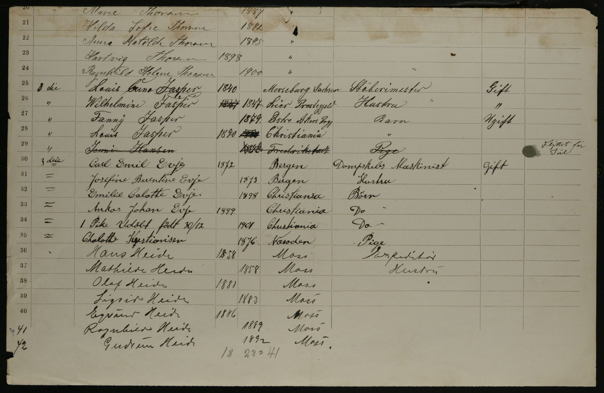 OBA, Municipal Census 1901 for Kristiania, 1901, p. 14572