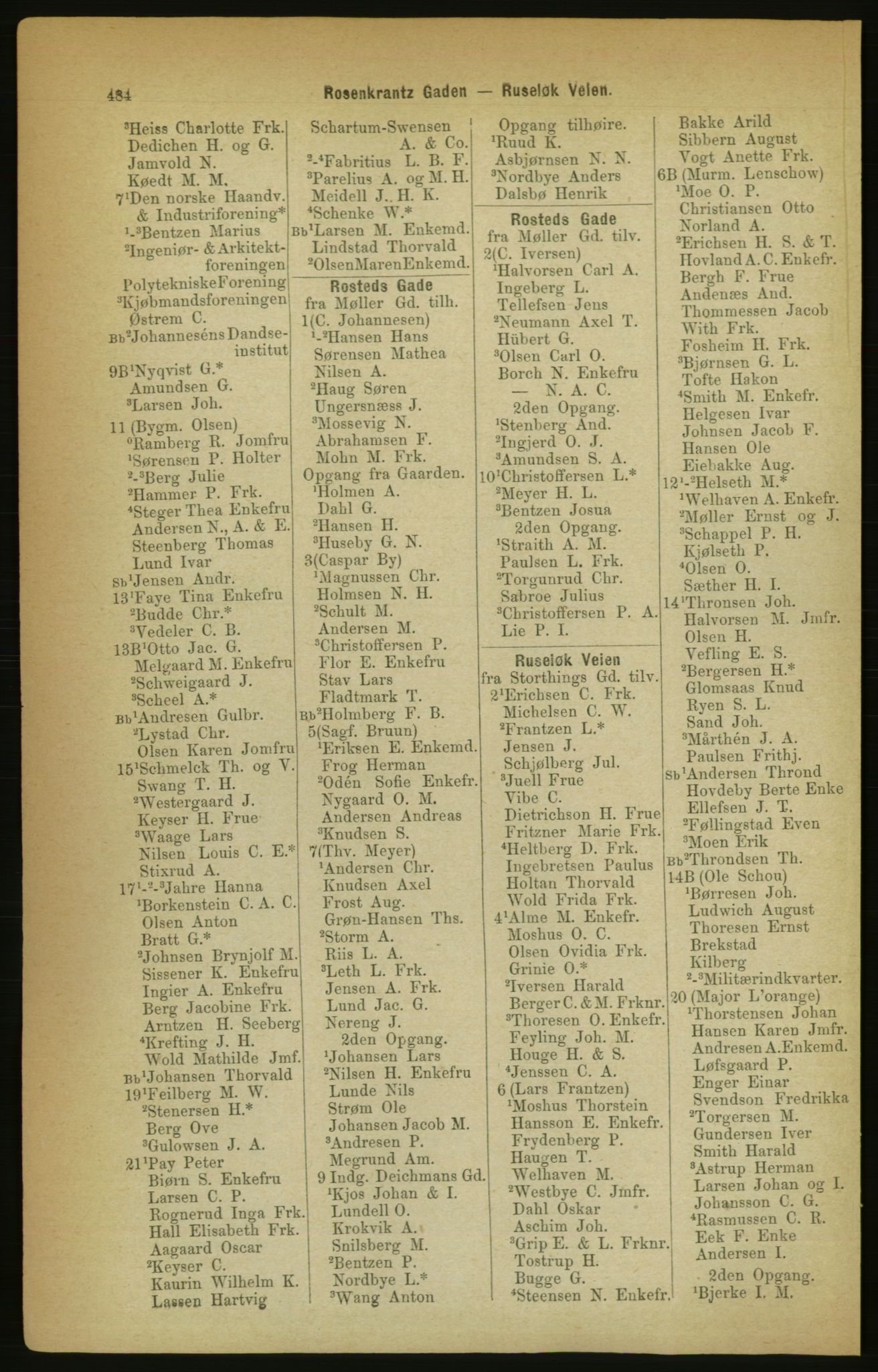 Kristiania/Oslo adressebok, PUBL/-, 1888, p. 484