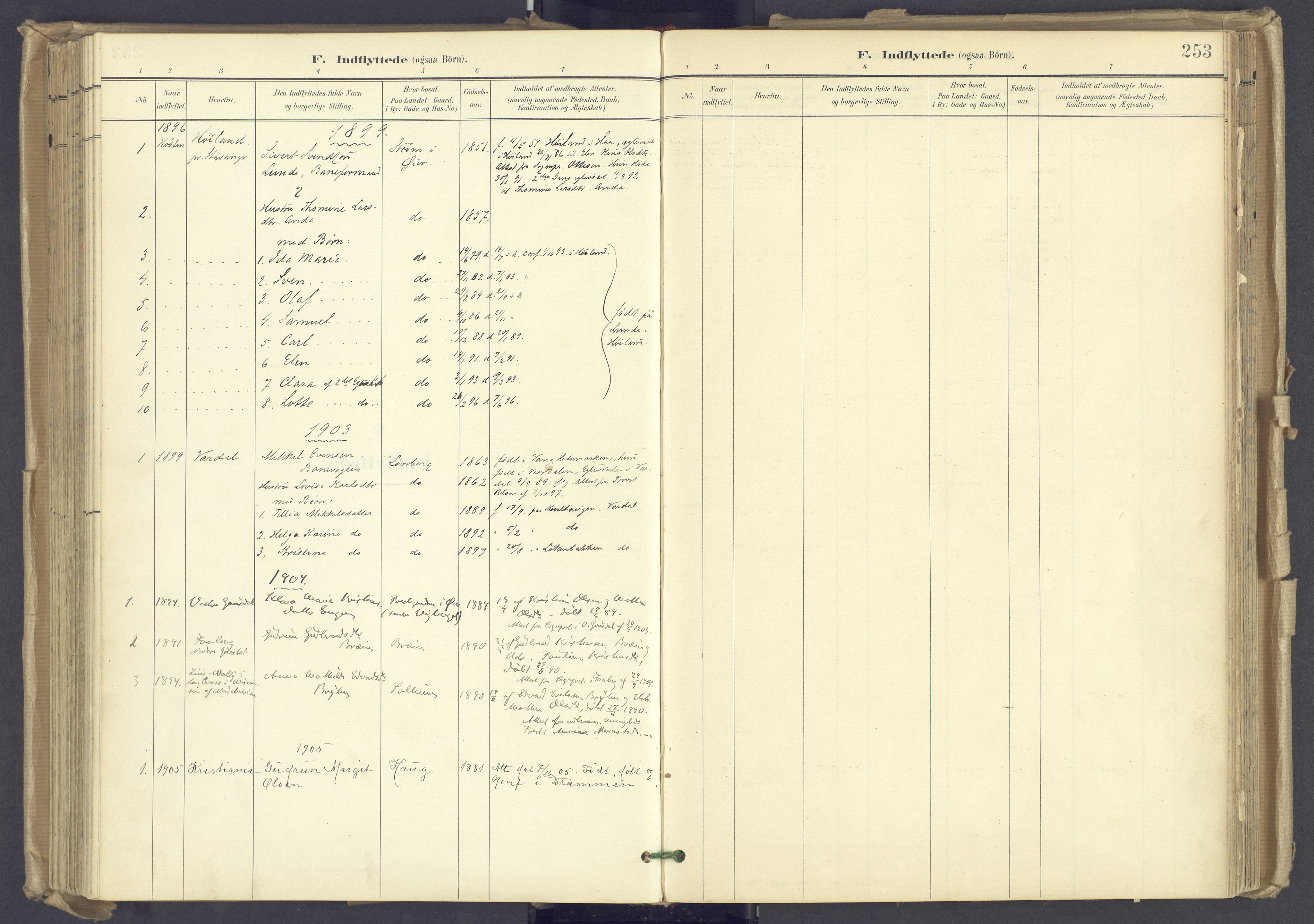 Øyer prestekontor, SAH/PREST-084/H/Ha/Haa/L0012: Parish register (official) no. 12, 1897-1920, p. 253