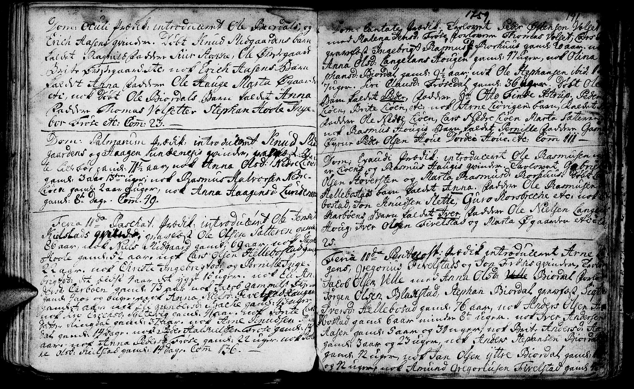 Ministerialprotokoller, klokkerbøker og fødselsregistre - Møre og Romsdal, AV/SAT-A-1454/519/L0241: Parish register (official) no. 519A01 /2, 1736-1760, p. 191