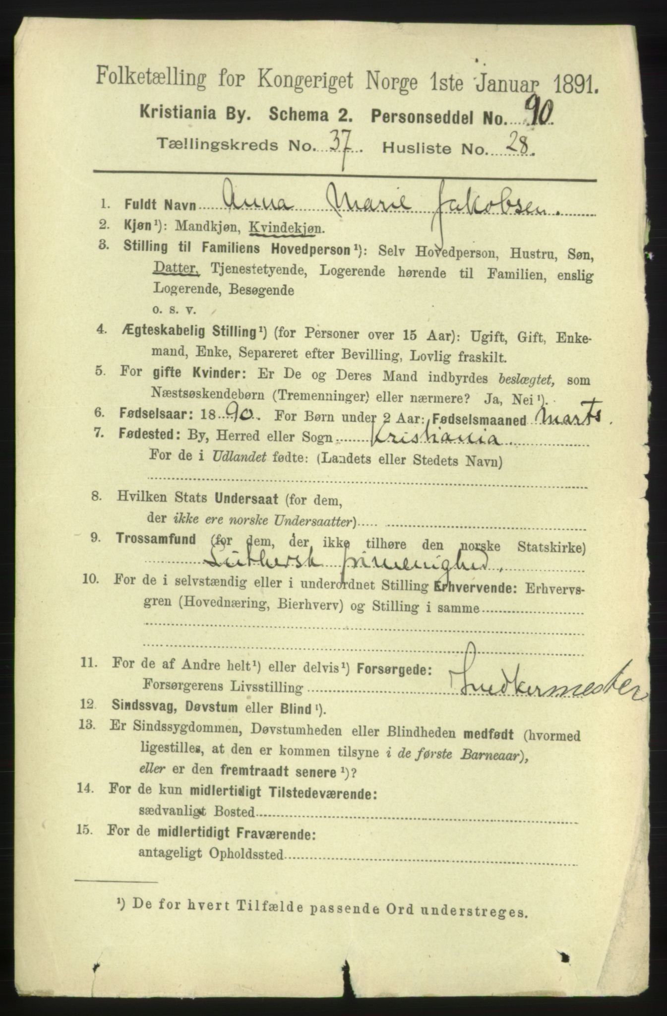 RA, 1891 census for 0301 Kristiania, 1891, p. 21214