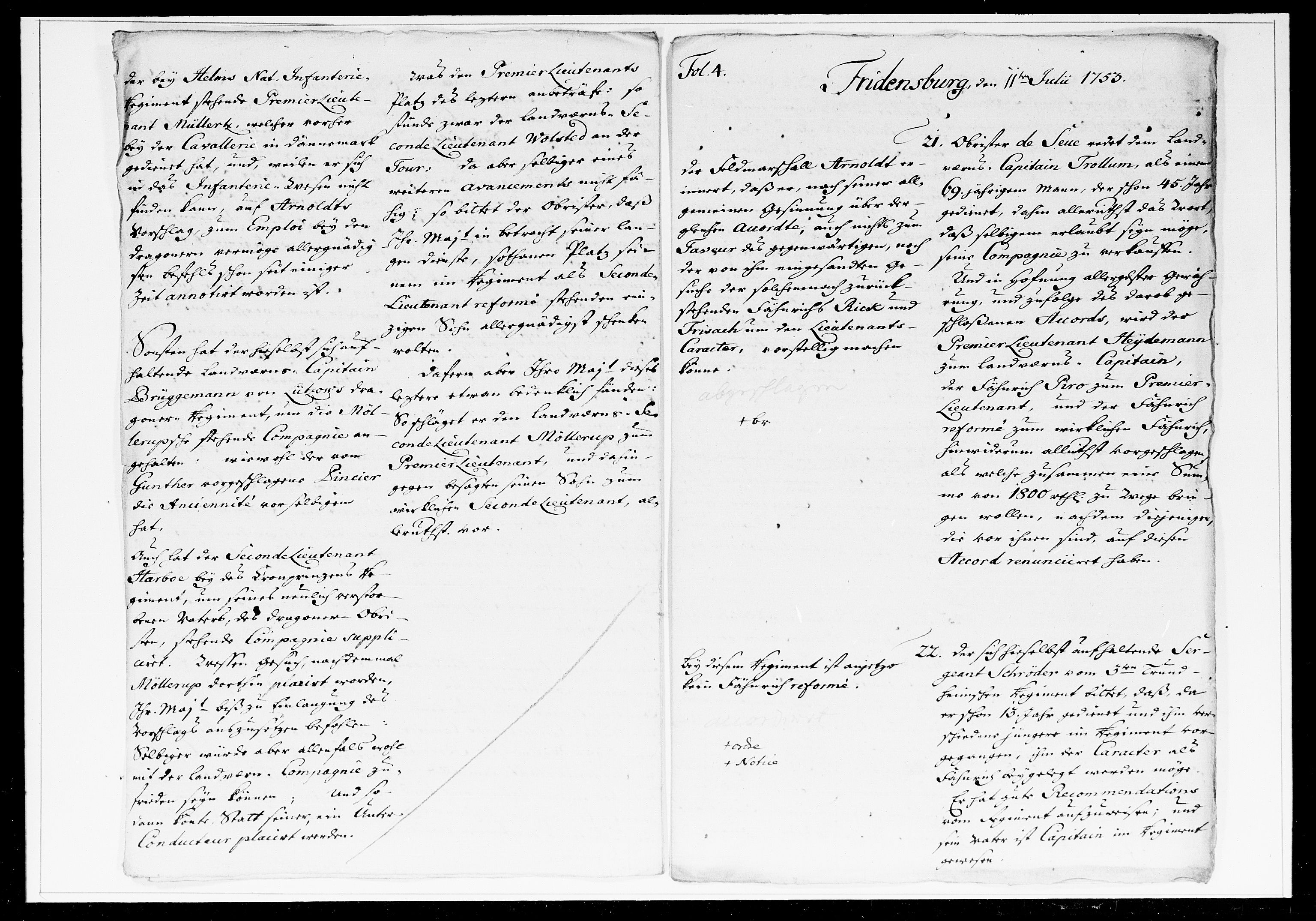 Krigskollegiet, Krigskancelliet, DRA/A-0006/-/1241-1247: Refererede sager, 1753, p. 223