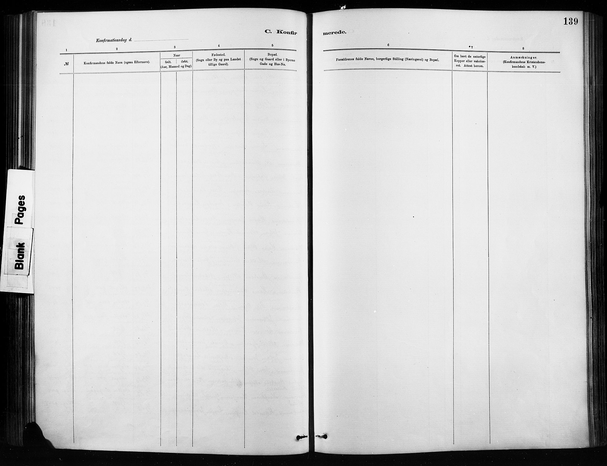 Nordre Land prestekontor, SAH/PREST-124/H/Ha/Haa/L0004: Parish register (official) no. 4, 1882-1896, p. 139