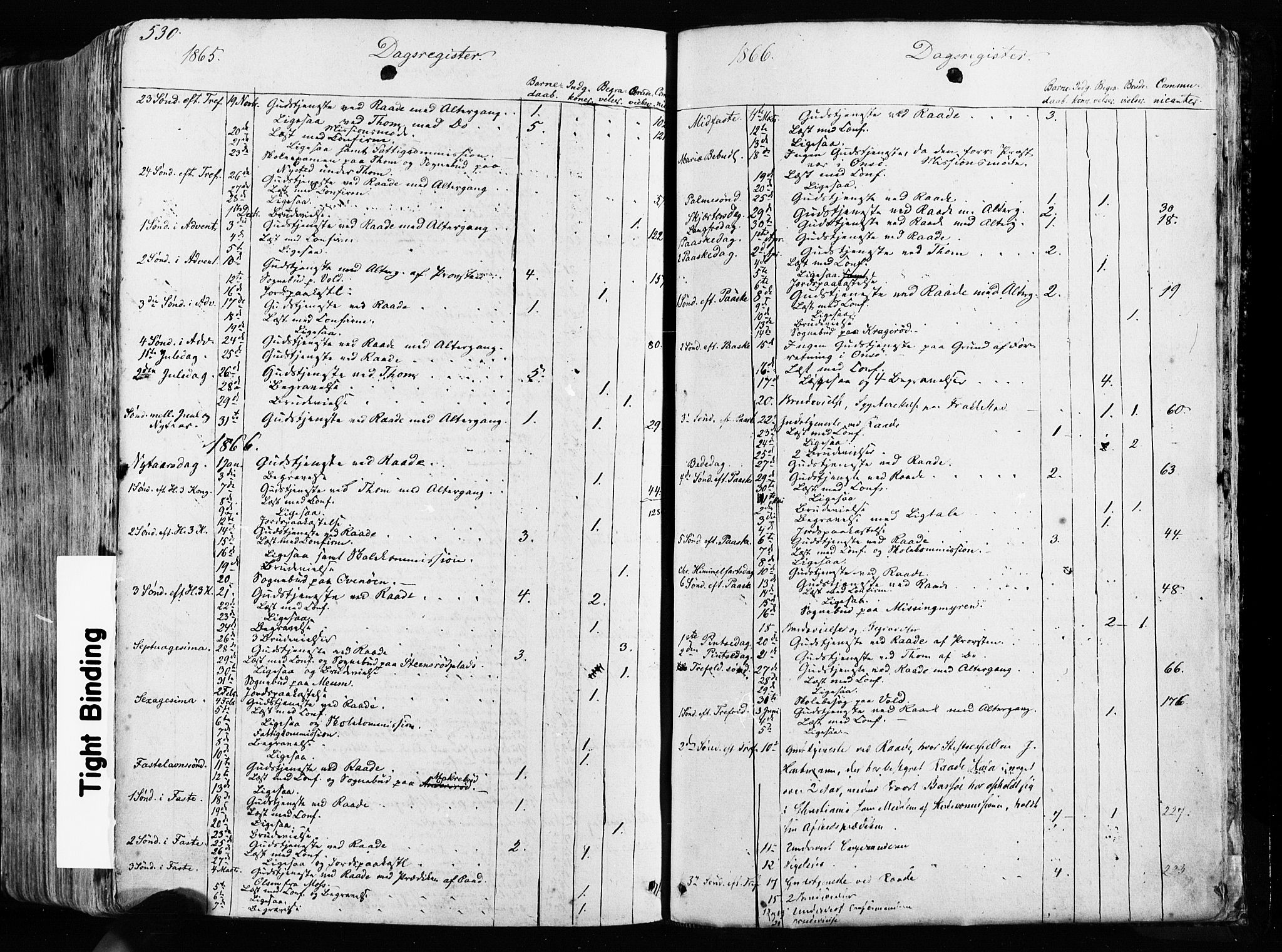 Råde prestekontor kirkebøker, AV/SAO-A-2009/F/Fa/L0006: Parish register (official) no. 6, 1854-1877, p. 530