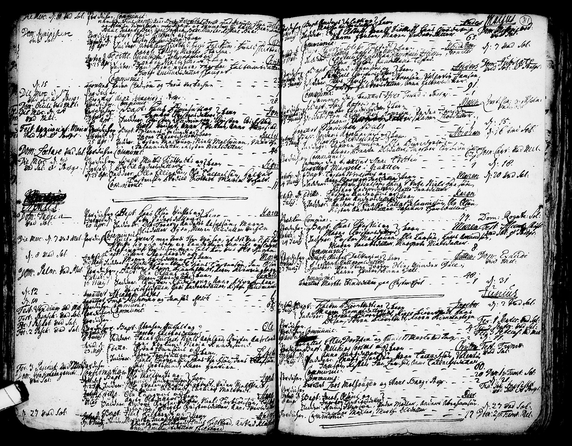 Solum kirkebøker, SAKO/A-306/F/Fa/L0002: Parish register (official) no. I 2, 1713-1761, p. 81