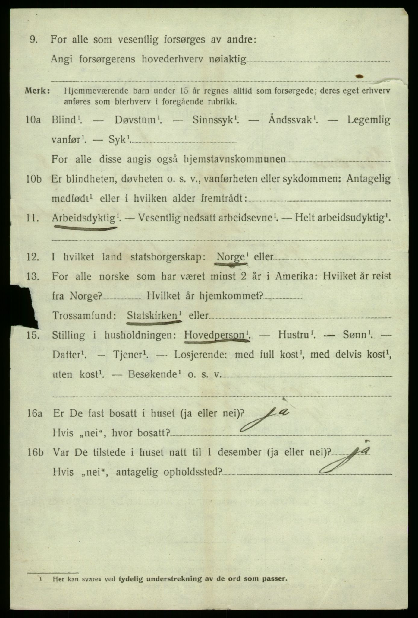 SAB, 1920 census for Kvam, 1920, p. 5644