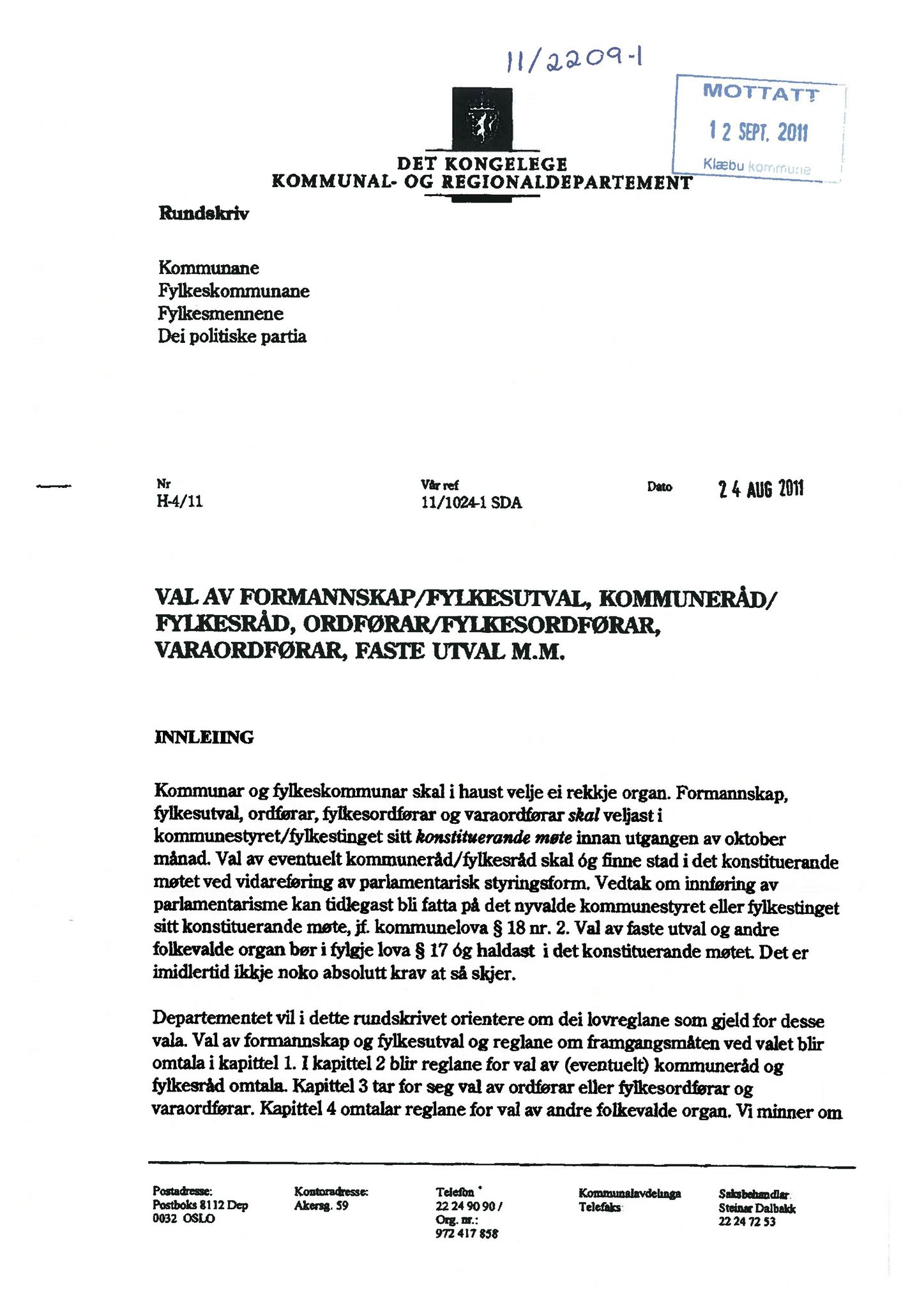 Klæbu Kommune, TRKO/KK/01-KS/L004: Kommunestyret - Møtedokumenter, 2011, p. 1899