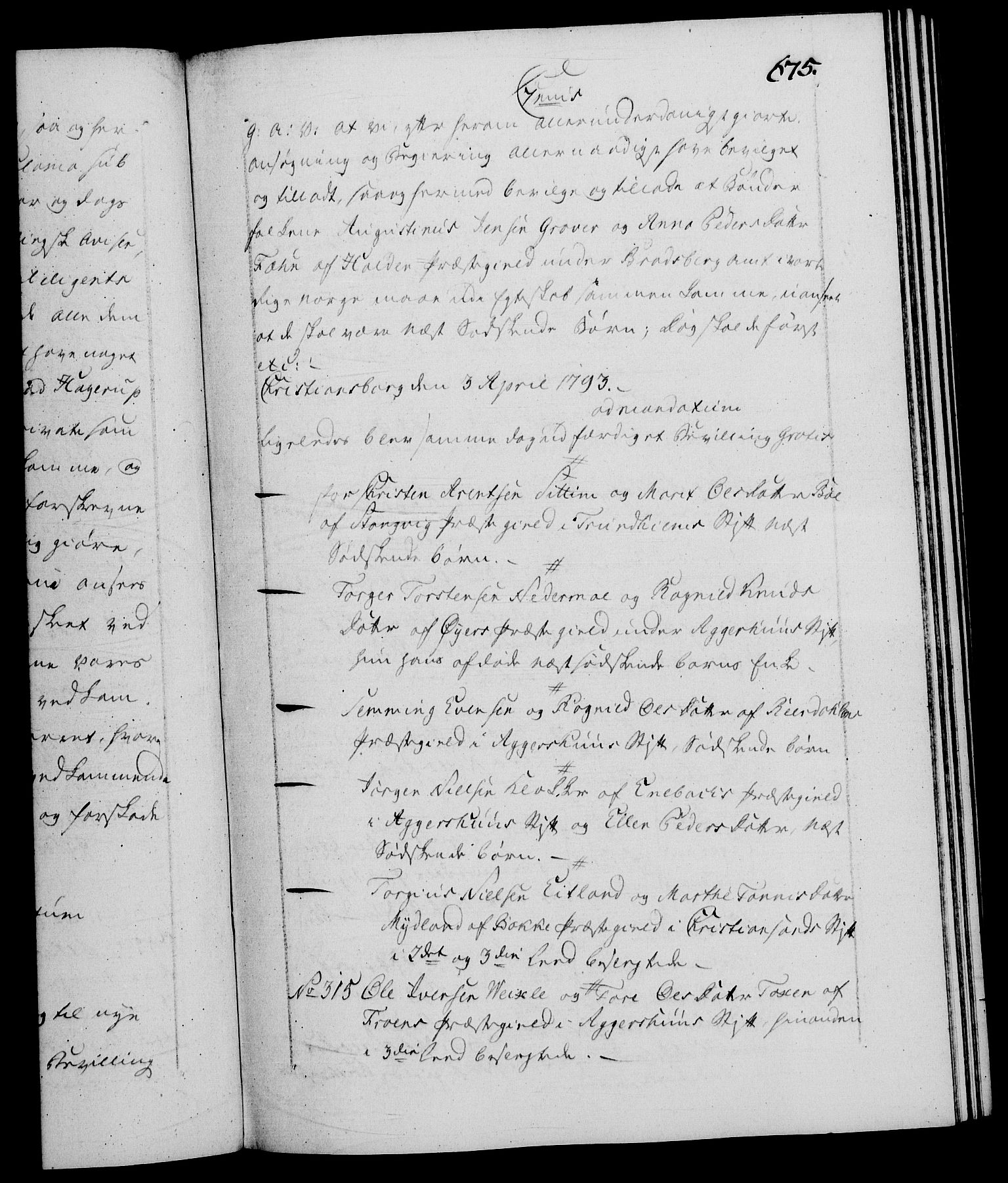 Danske Kanselli 1572-1799, RA/EA-3023/F/Fc/Fca/Fcaa/L0054: Norske registre, 1792-1793, p. 675a