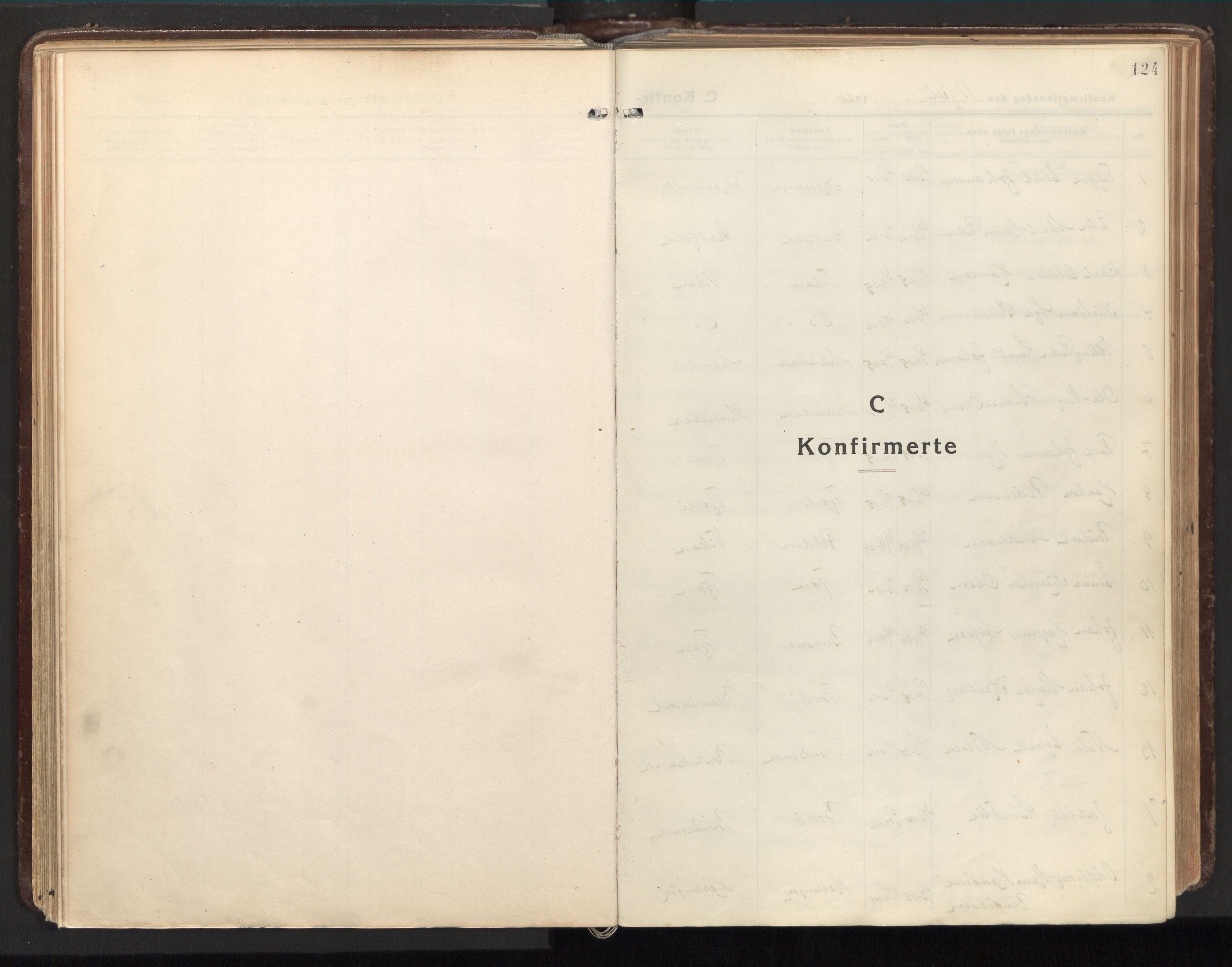 Ministerialprotokoller, klokkerbøker og fødselsregistre - Nordland, SAT/A-1459/803/L0073: Parish register (official) no. 803A03, 1920-1955, p. 124