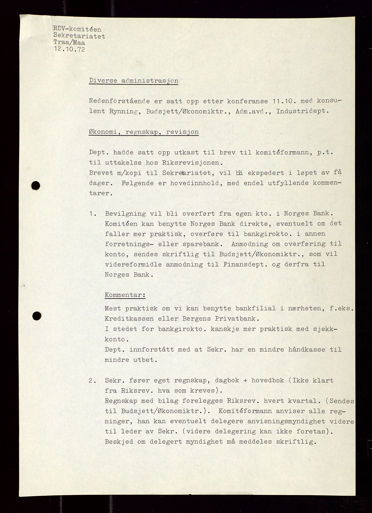 Industridepartementet, Oljekontoret, AV/SAST-A-101348/Di/L0002: DWP, måneds- kvartals- halvårs- og årsrapporter, økonomi, personell, div., 1972-1974, p. 662