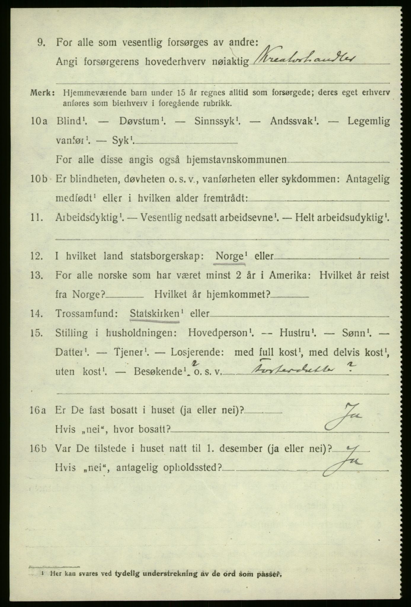 SAB, 1920 census for Vevring, 1920, p. 1401