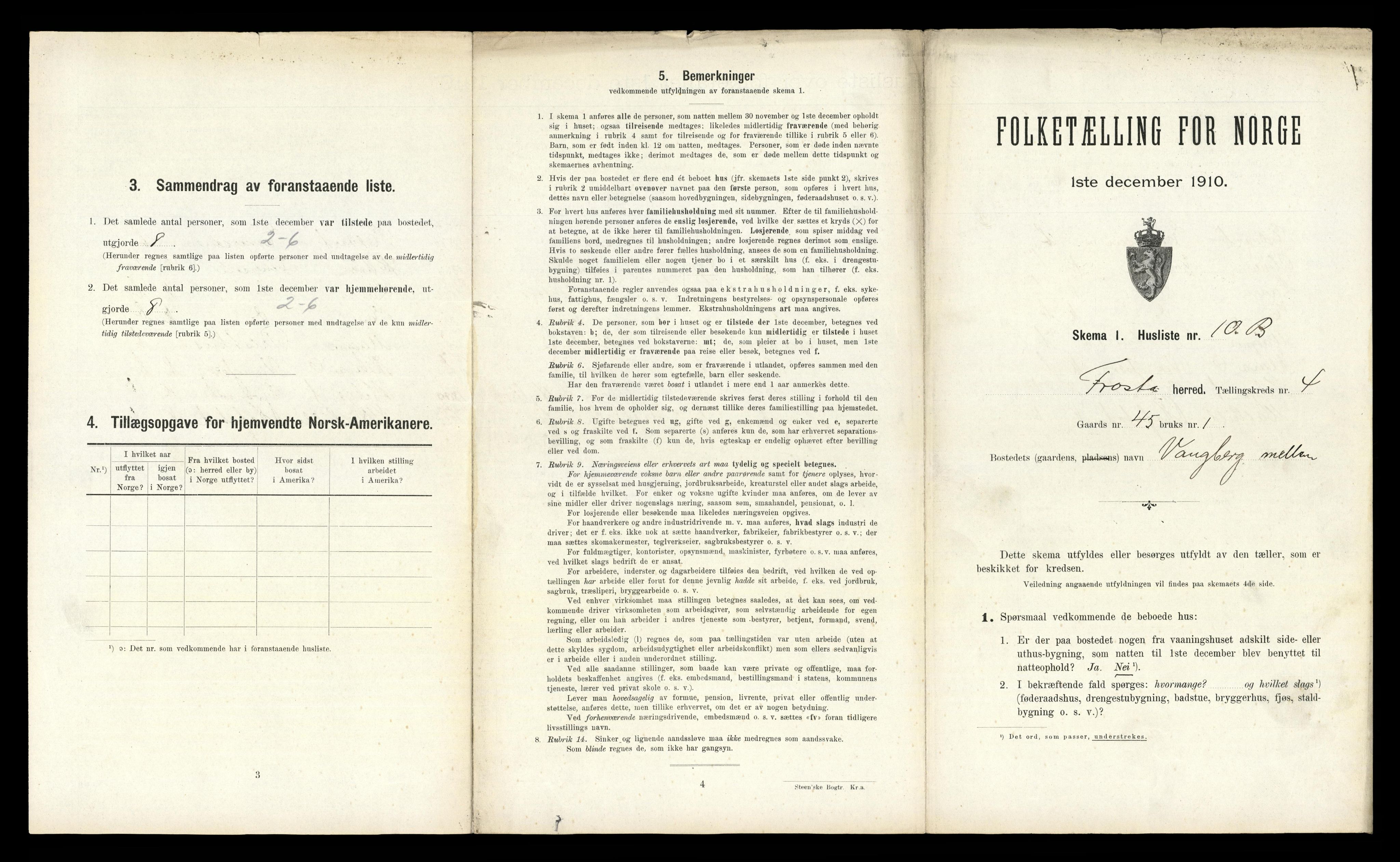 RA, 1910 census for Frosta, 1910, p. 699
