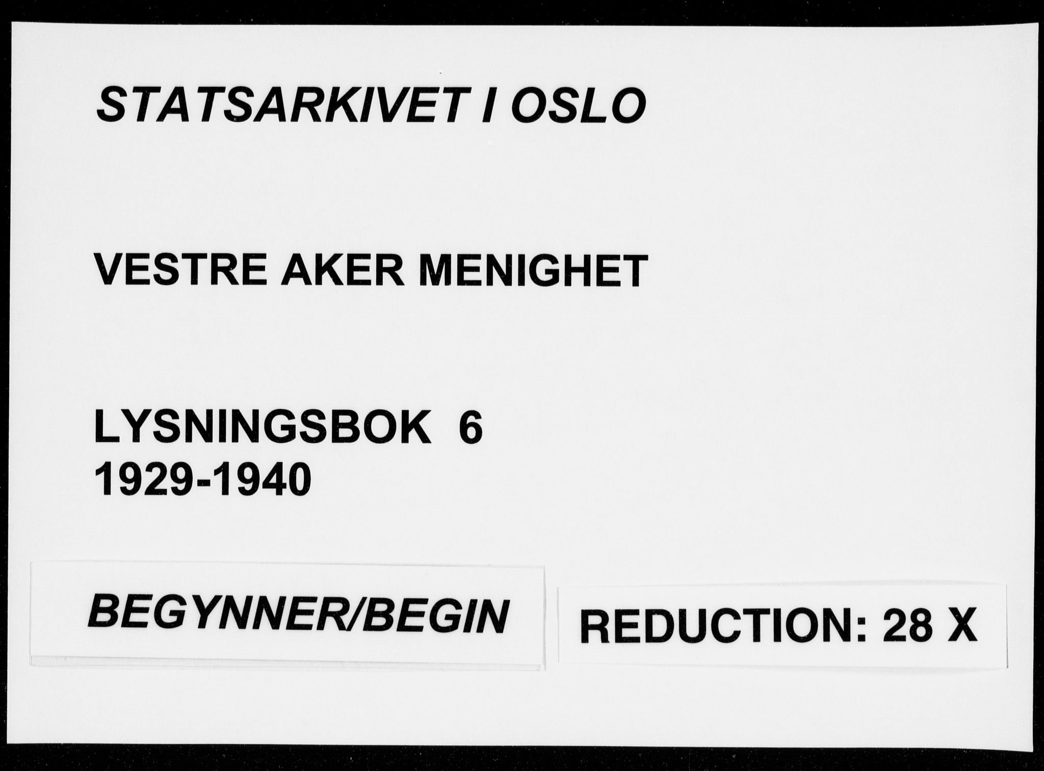 Vestre Aker prestekontor Kirkebøker, SAO/A-10025/H/Ha/L0006: Banns register no. 6, 1929-1940