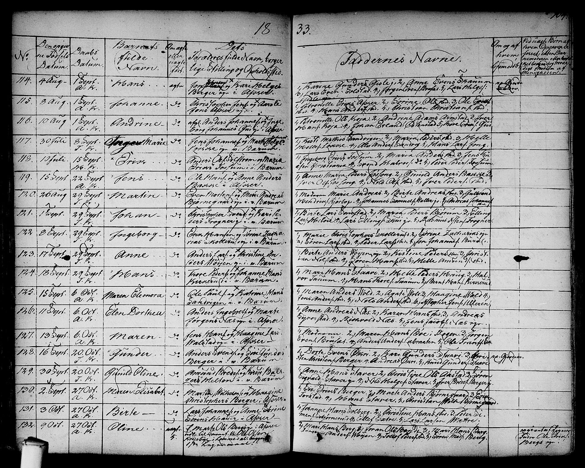 Asker prestekontor Kirkebøker, AV/SAO-A-10256a/F/Fa/L0007: Parish register (official) no. I 7, 1825-1864, p. 104