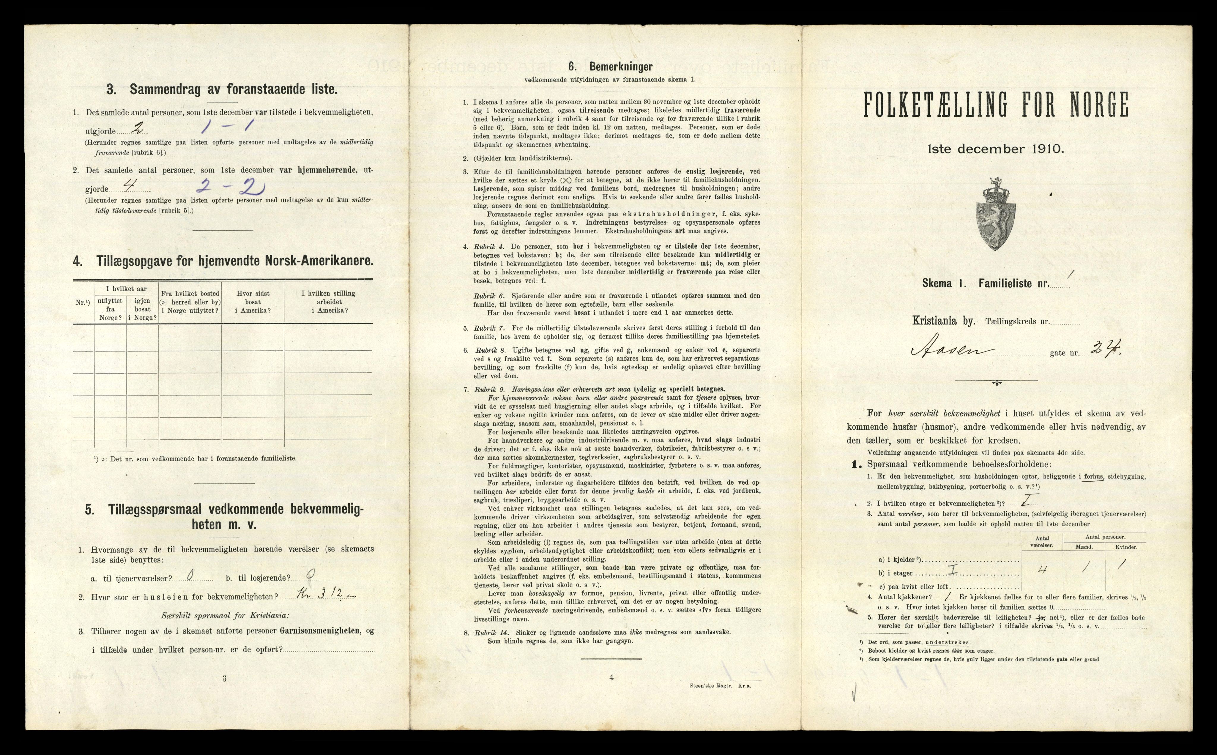 RA, 1910 census for Kristiania, 1910, p. 2083