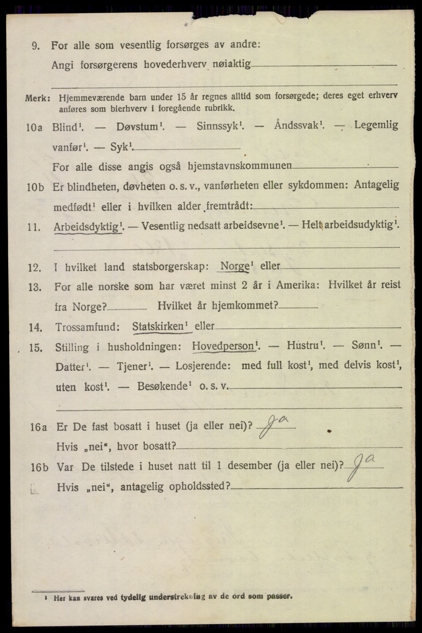 SAH, 1920 census for Trysil, 1920, p. 14558