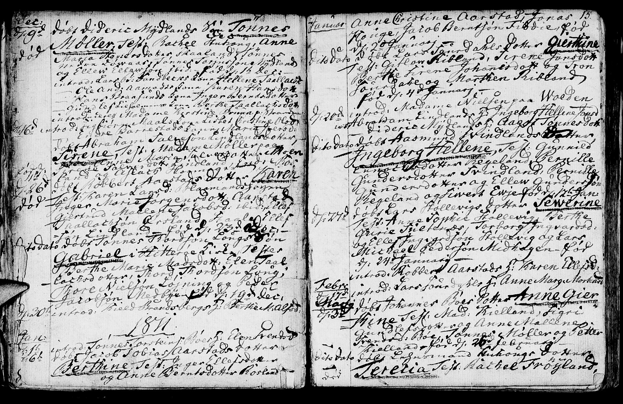 Sokndal sokneprestkontor, AV/SAST-A-101808: Parish register (official) no. A 5, 1806-1826, p. 15