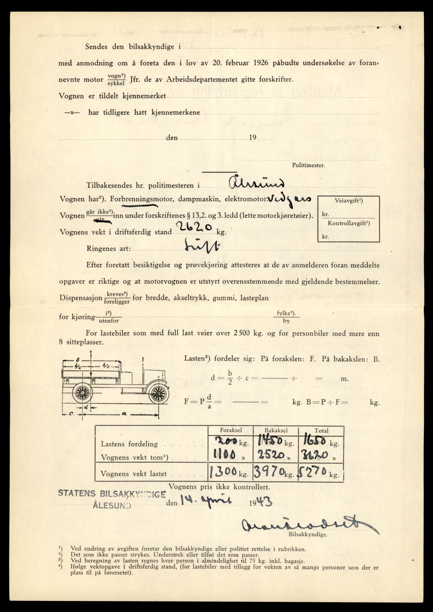 Møre og Romsdal vegkontor - Ålesund trafikkstasjon, AV/SAT-A-4099/F/Fe/L0010: Registreringskort for kjøretøy T 1050 - T 1169, 1927-1998, p. 2814