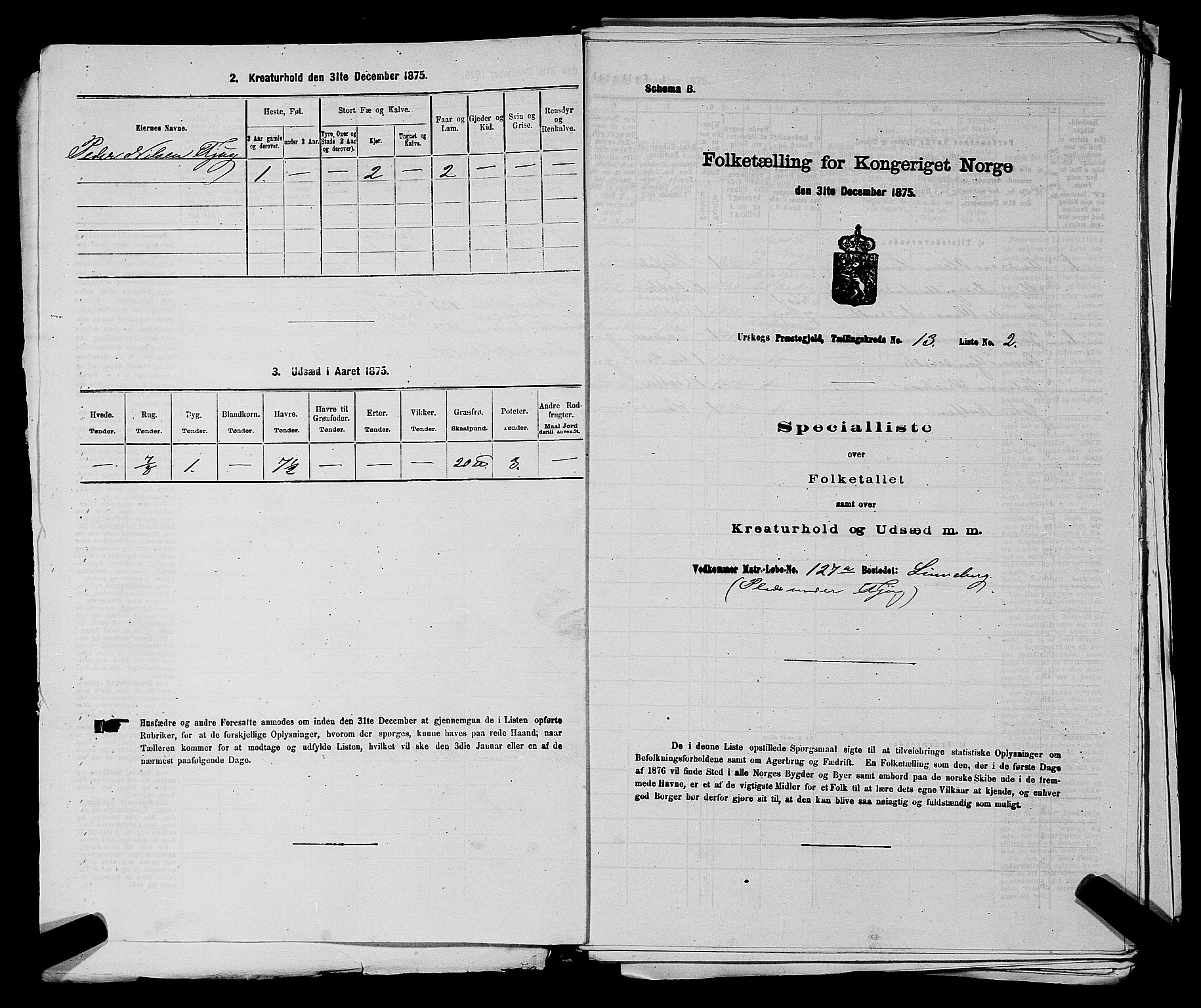 RA, 1875 census for 0224P Aurskog, 1875, p. 1231