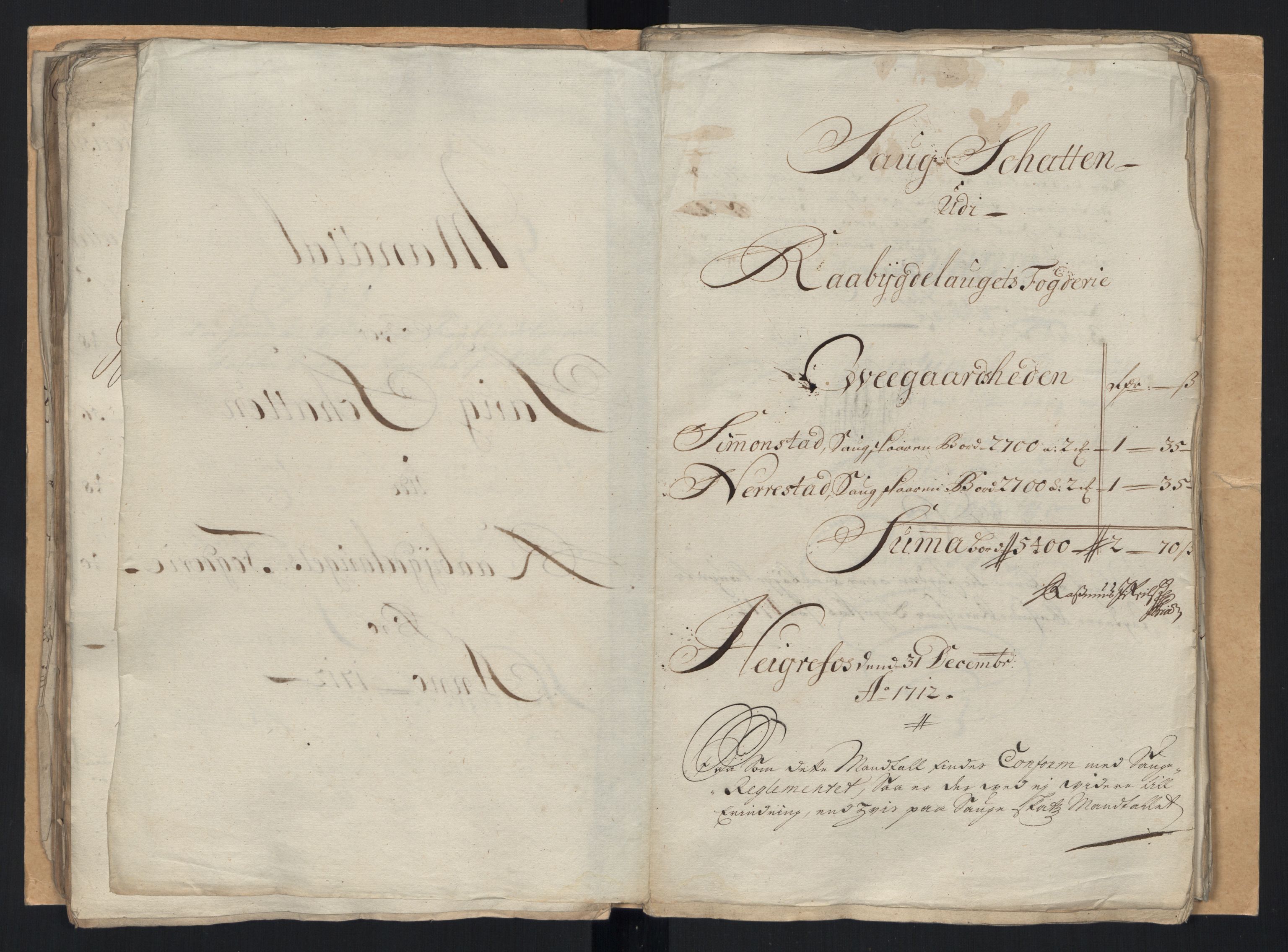 Rentekammeret inntil 1814, Reviderte regnskaper, Fogderegnskap, AV/RA-EA-4092/R40/L2450: Fogderegnskap Råbyggelag, 1712-1713, p. 125