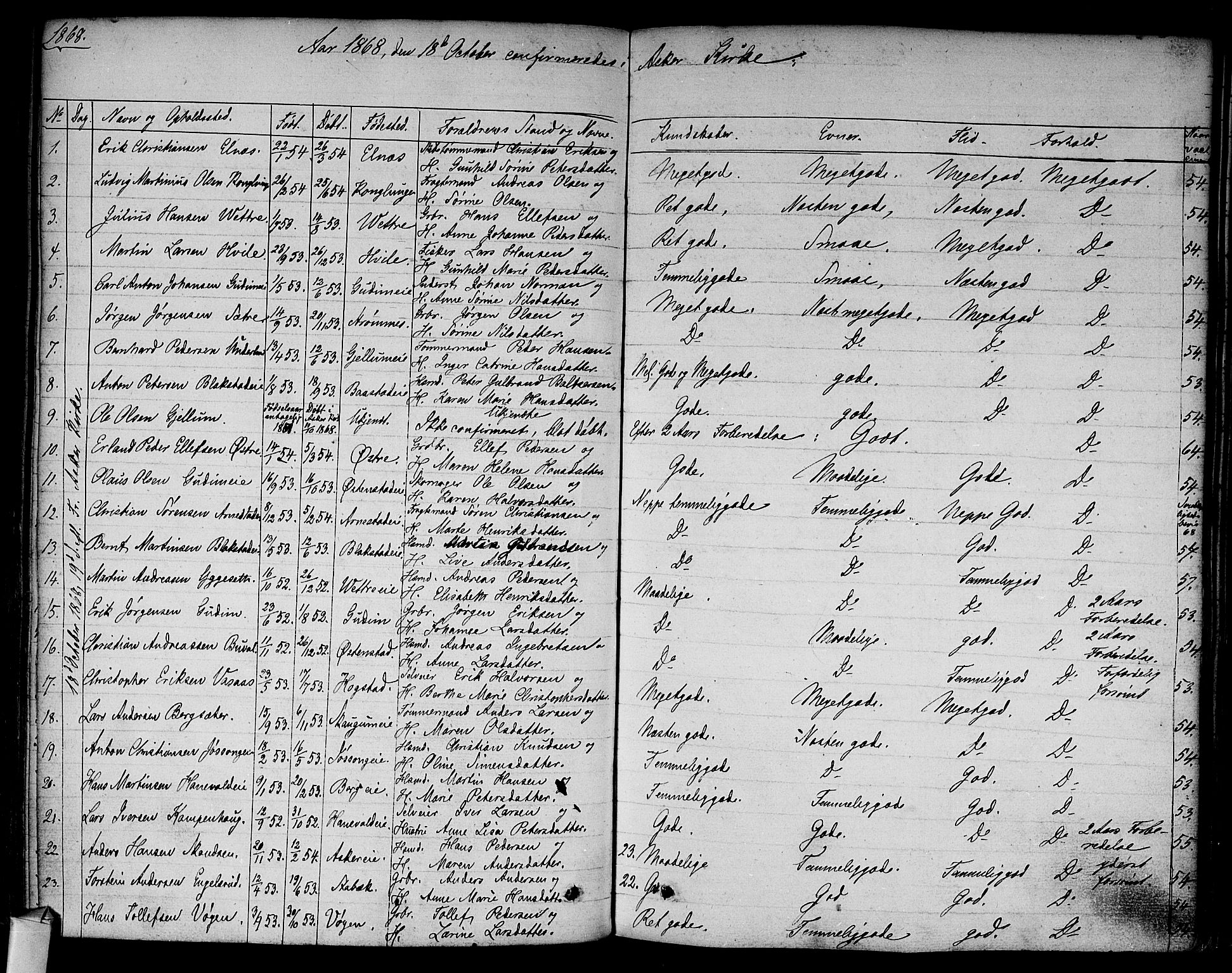 Asker prestekontor Kirkebøker, SAO/A-10256a/F/Fa/L0009: Parish register (official) no. I 9, 1825-1878, p. 251