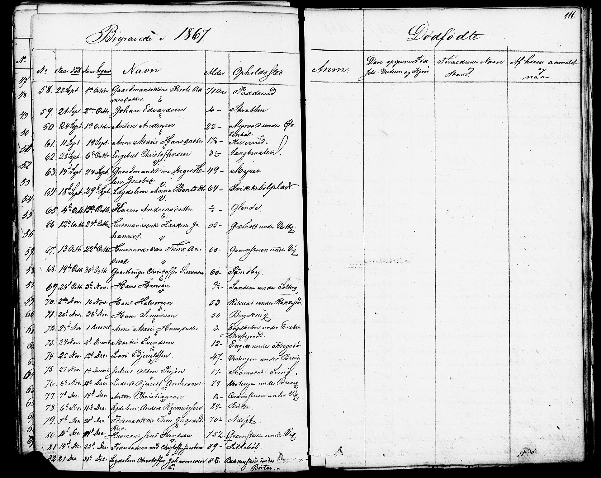 Enebakk prestekontor Kirkebøker, AV/SAO-A-10171c/F/Fa/L0013: Parish register (official) no. I 13, 1832-1882, p. 111