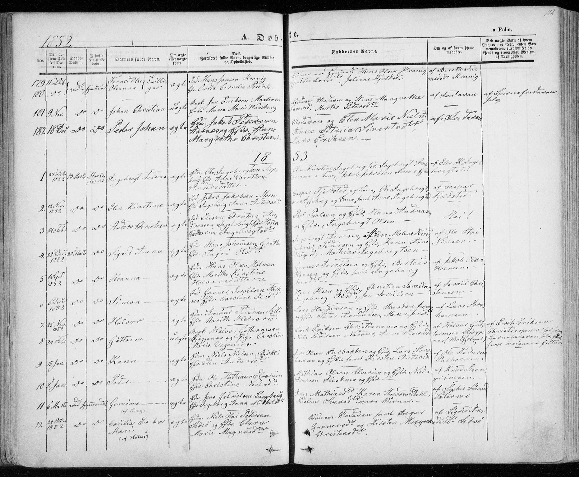 Lenvik sokneprestembete, AV/SATØ-S-1310/H/Ha/Haa/L0006kirke: Parish register (official) no. 6, 1845-1854, p. 112