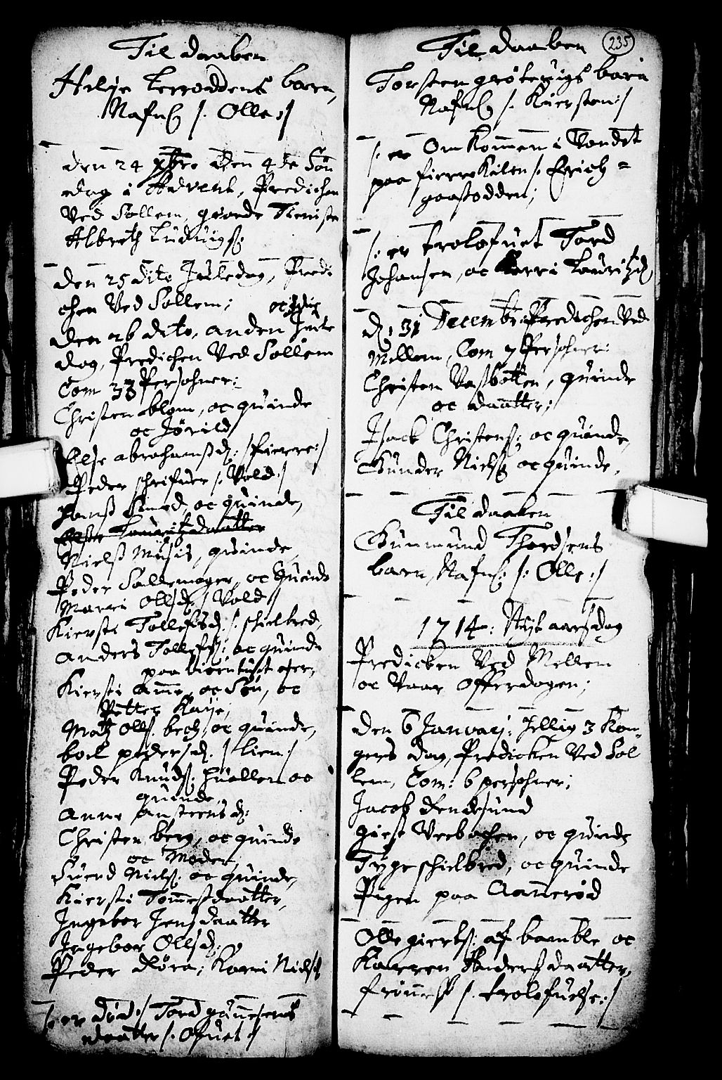 Solum kirkebøker, SAKO/A-306/F/Fa/L0001: Parish register (official) no. I 1, 1701-1716, p. 235