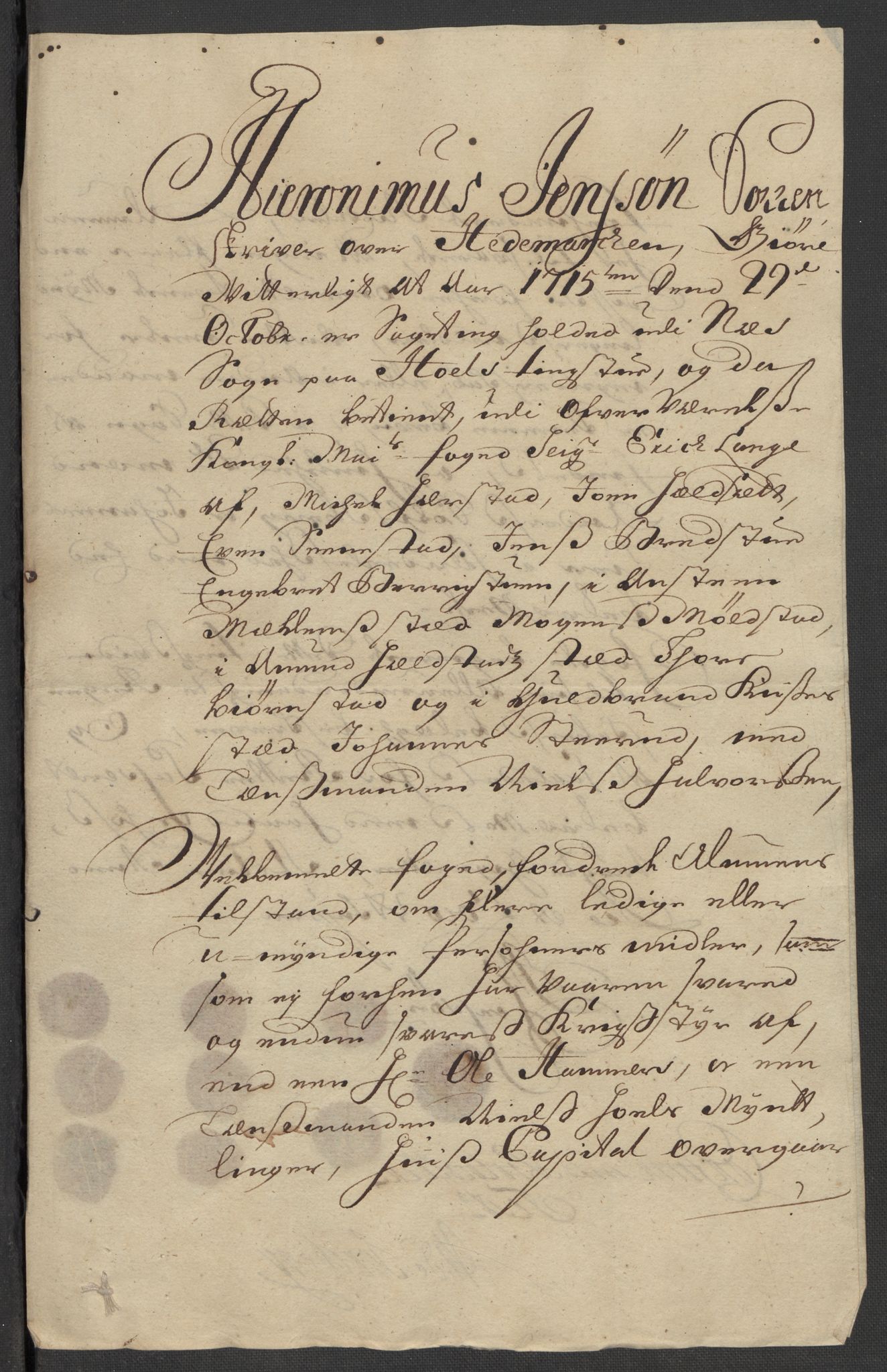 Rentekammeret inntil 1814, Reviderte regnskaper, Fogderegnskap, RA/EA-4092/R16/L1053: Fogderegnskap Hedmark, 1715, p. 183