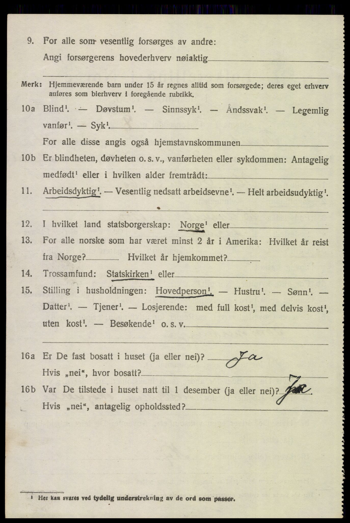 SAH, 1920 census for Trysil, 1920, p. 15248
